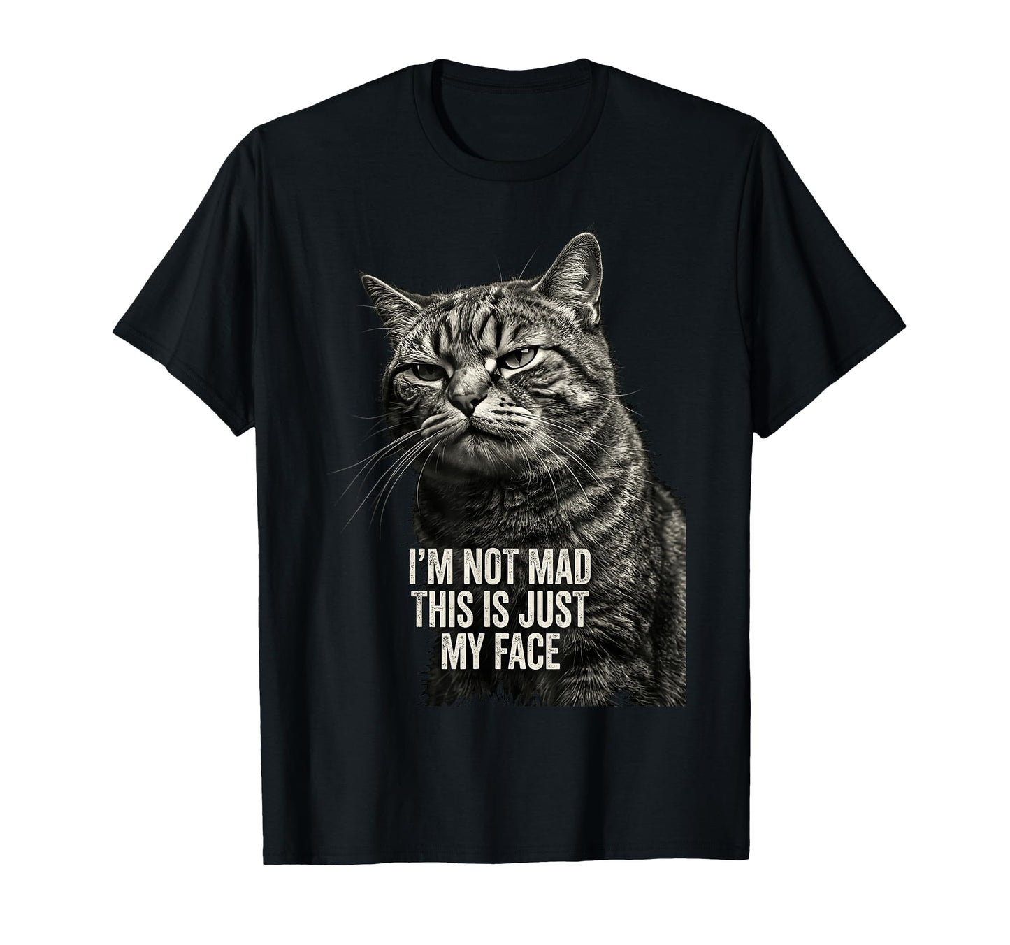 Funny Angry Cat Im Not Mad This Is T-Shirt - Trendy Graphic for Adults - T-Shirt, Sweatshirt, Hoodie