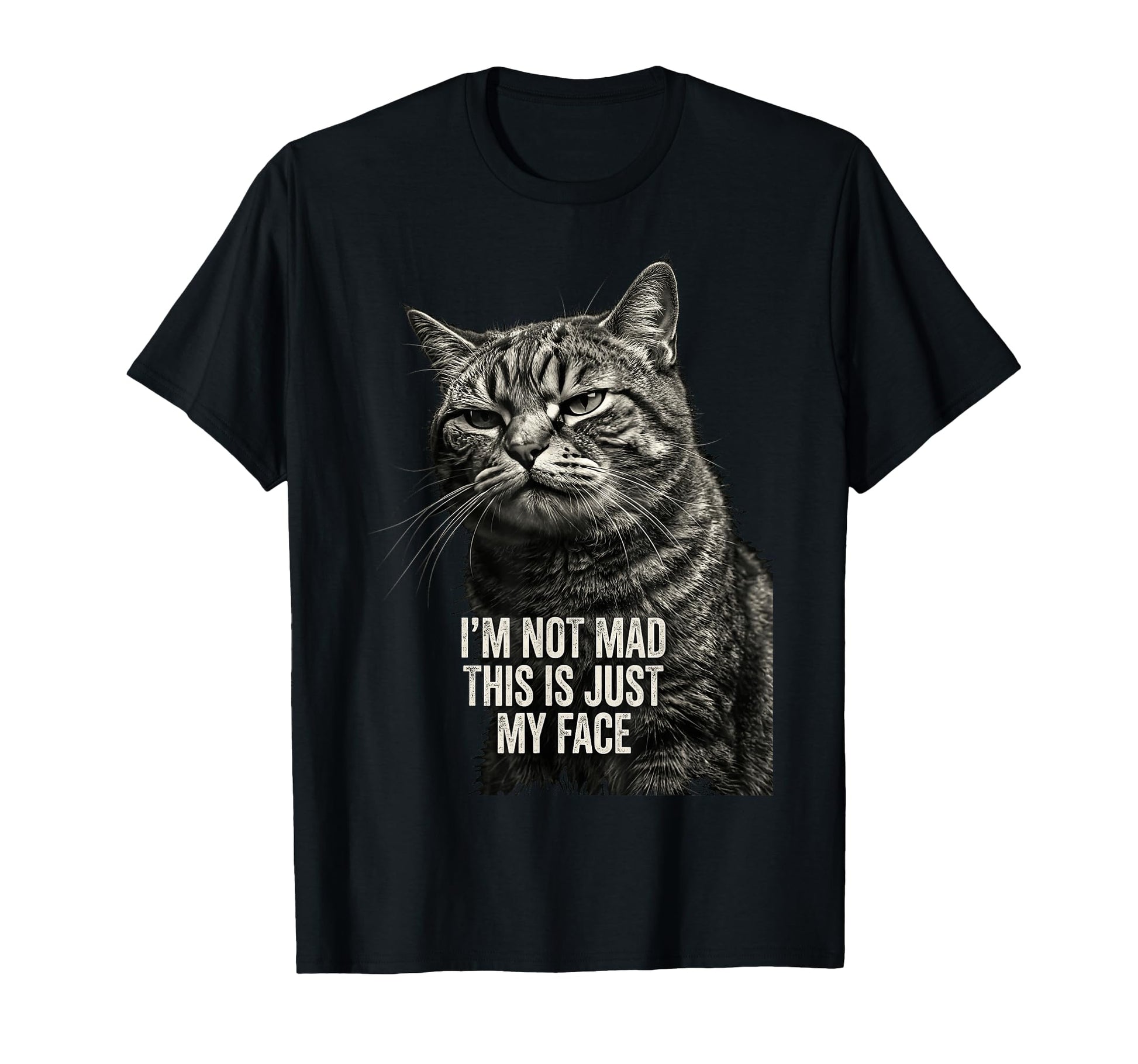Funny Angry Cat Im Not Mad This Is T-Shirt - Trendy Graphic for Adults - T-Shirt, Sweatshirt, Hoodie