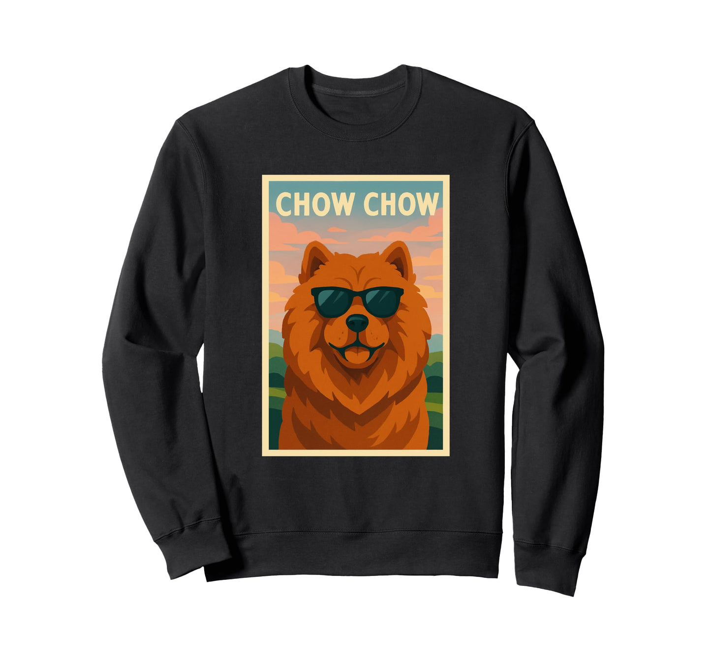 Chow Chow Art Minimalist Dog Pop Art Sweatshirt - Graphic Print Men Women - T-Shirt, Sweatshirt, Hoodie