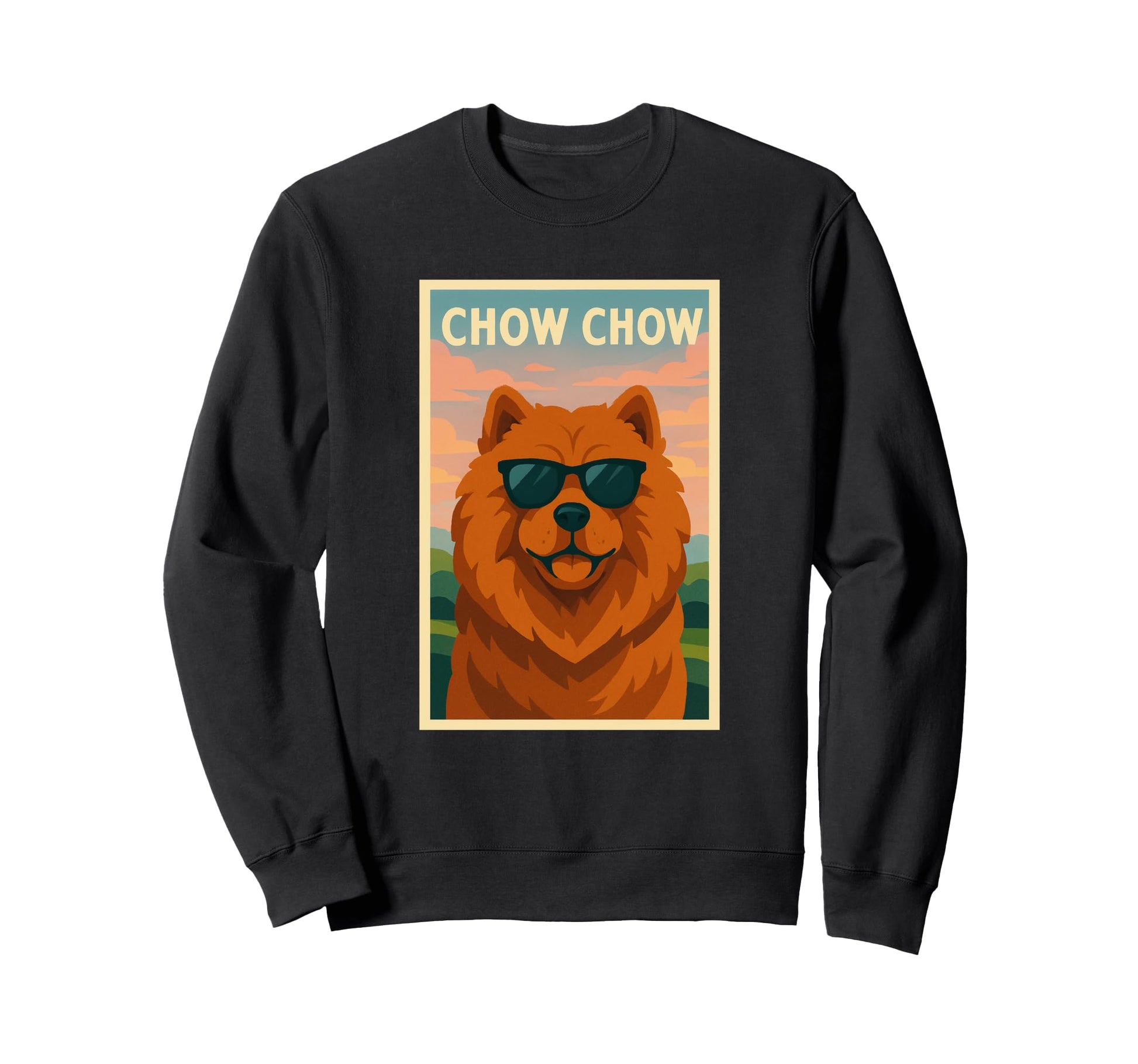 Chow Chow Art Minimalist Dog Pop Art Sweatshirt - Graphic Print Men Women - T-Shirt, Sweatshirt, Hoodie