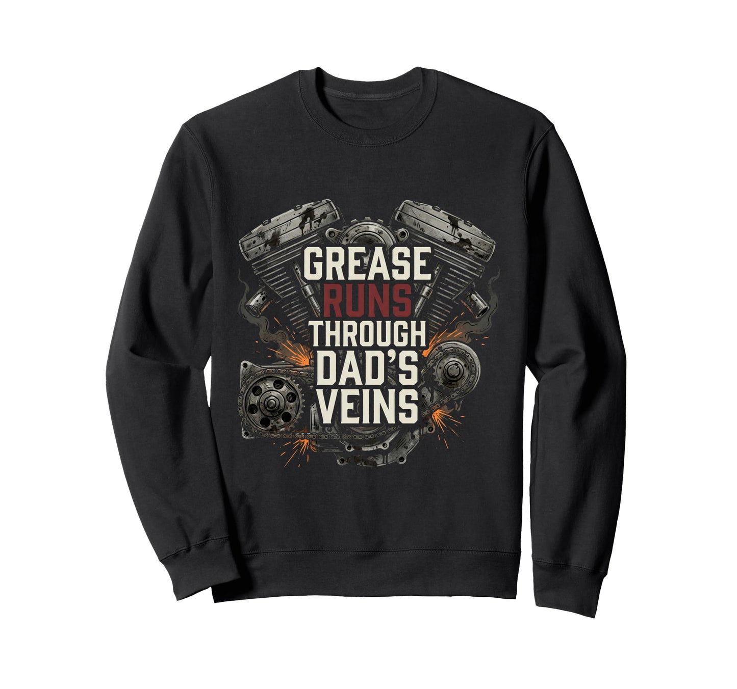 Garage Motorcycle Papa Rider Biker Sweatshirt - Aesthetic Graphic Unisex - T-Shirt, Sweatshirt, Hoodie