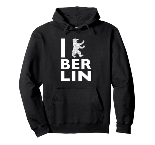 Berlin Berlin Bear I Love Berlin Hoodie - Custom Art Print Men Women - T-Shirt, Sweatshirt, Hoodie