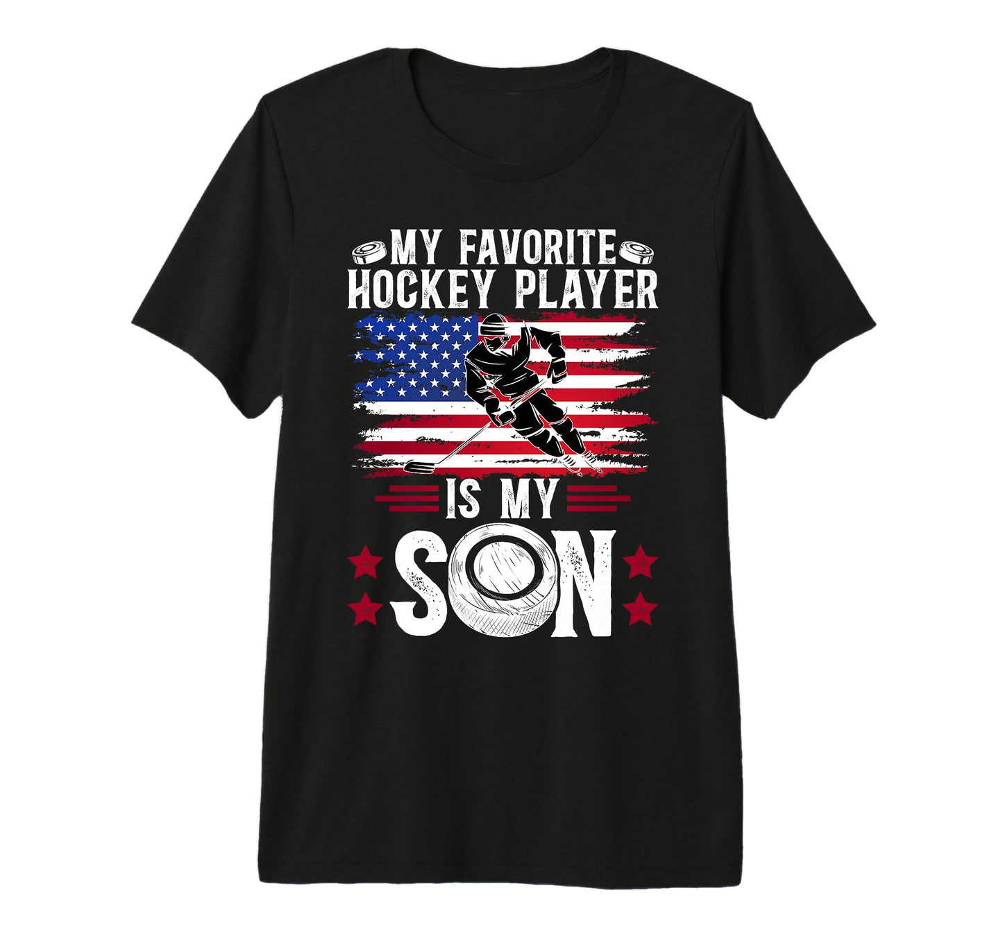 Mens Hockey Dad Ice Hockey Player Dad Us T-Shirt - Custom Art Print Unisex - T-Shirt, Sweatshirt, Hoodie