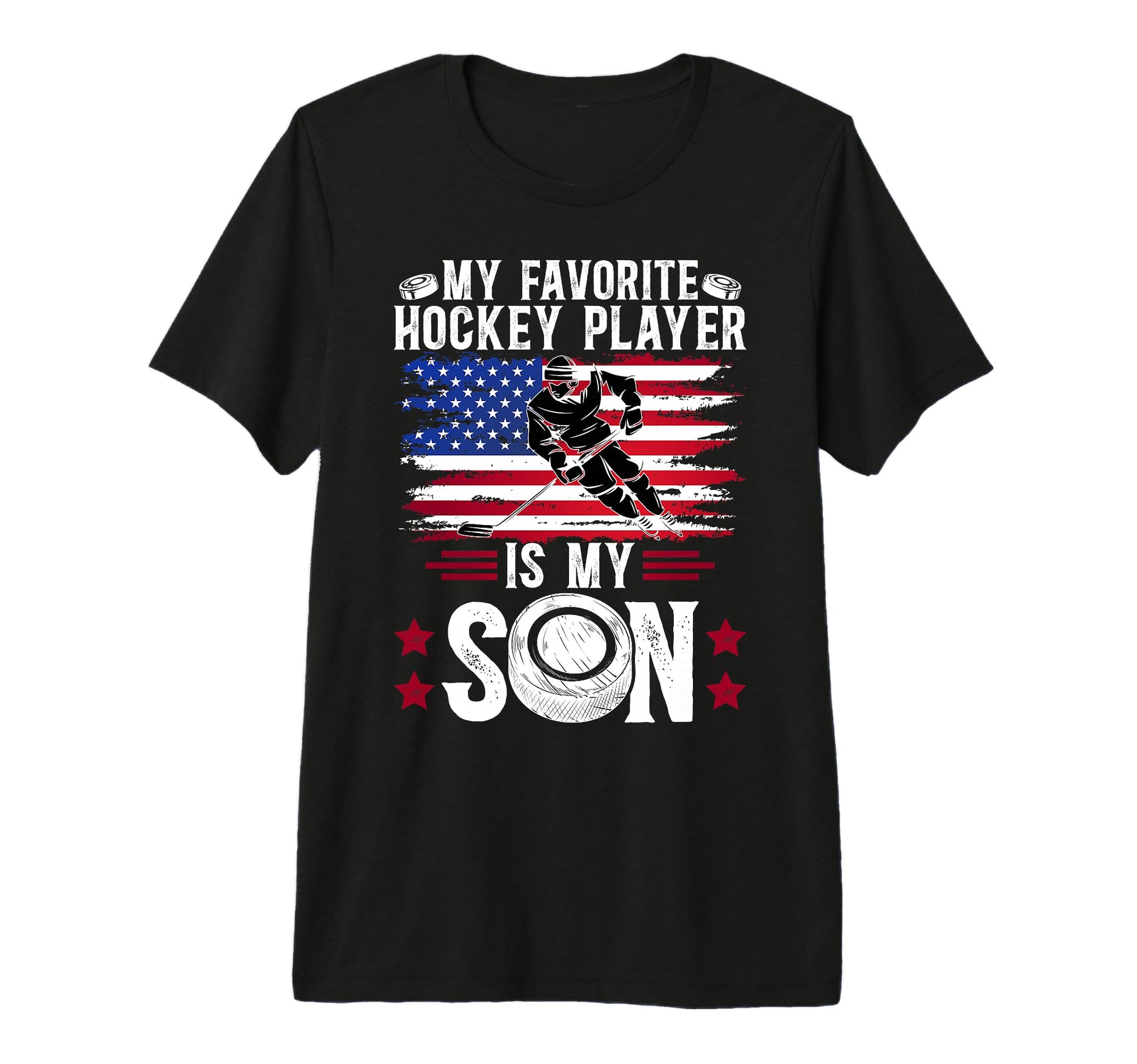 Mens Hockey Dad Ice Hockey Player Dad Us T-Shirt - Custom Art Print Unisex - T-Shirt, Sweatshirt, Hoodie