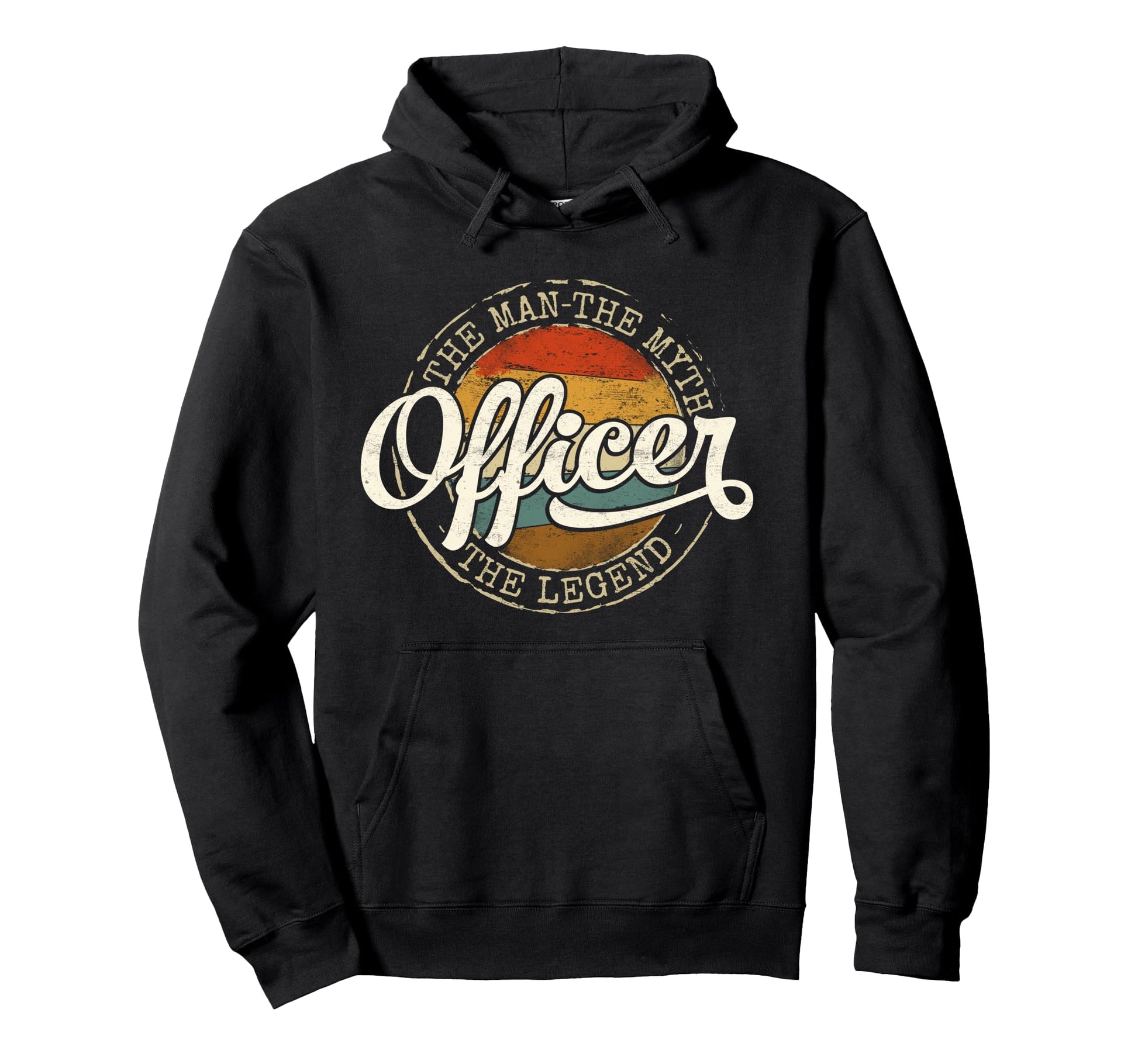 Officer Myth Legend Stamp Police Hoodie - Custom Art Print for Adults - T-Shirt, Sweatshirt, Hoodie