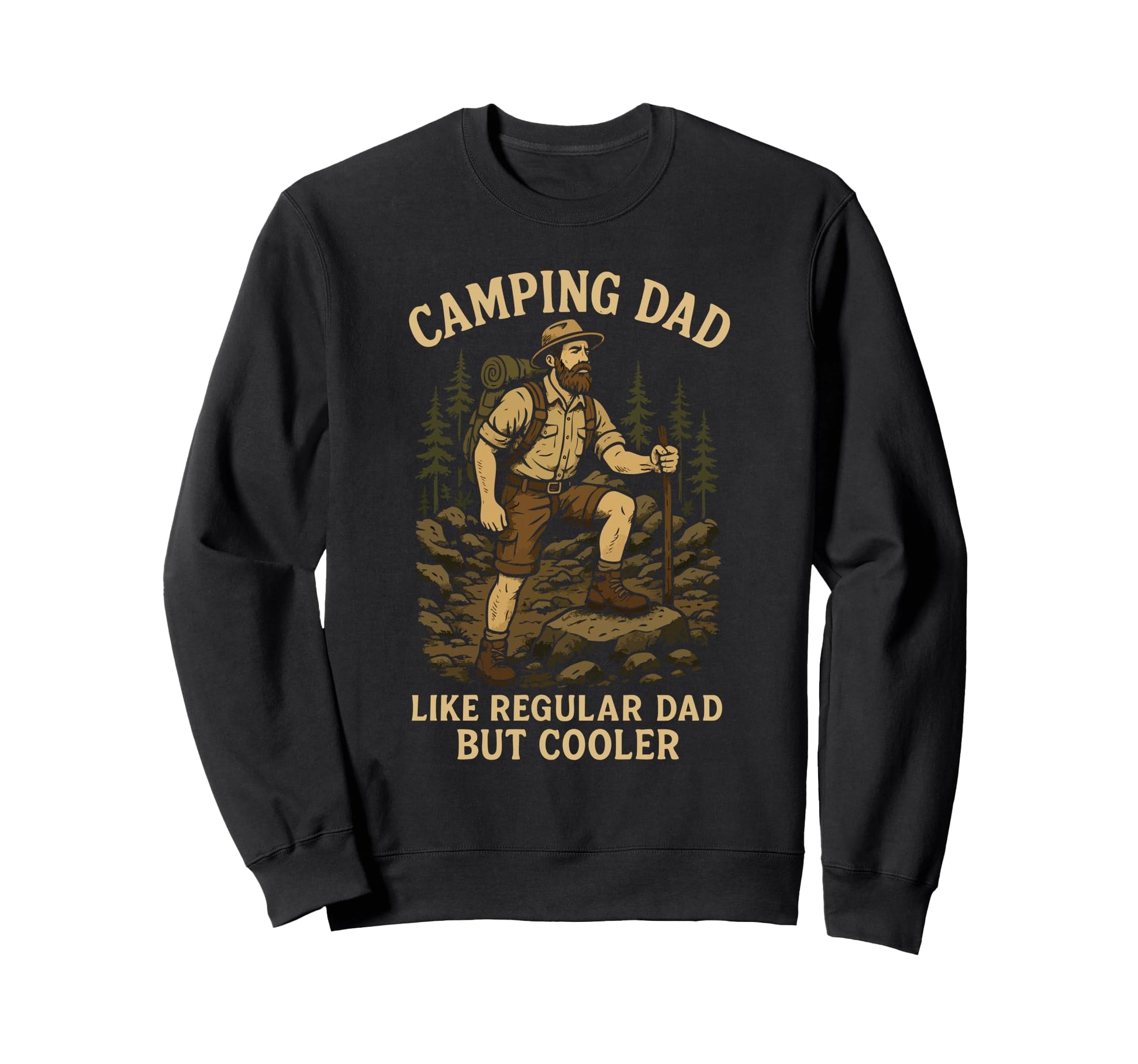 Camping Dad Like Regular Dad But Sweatshirt - Minimalist Print for Adults - T-Shirt, Sweatshirt, Hoodie