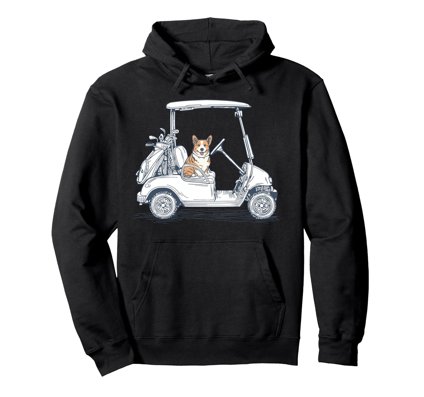 Corgi Dad Golf Club Funny Dog Drive Car Hoodie - Novelty Apparel Unisex - T-Shirt, Sweatshirt, Hoodie