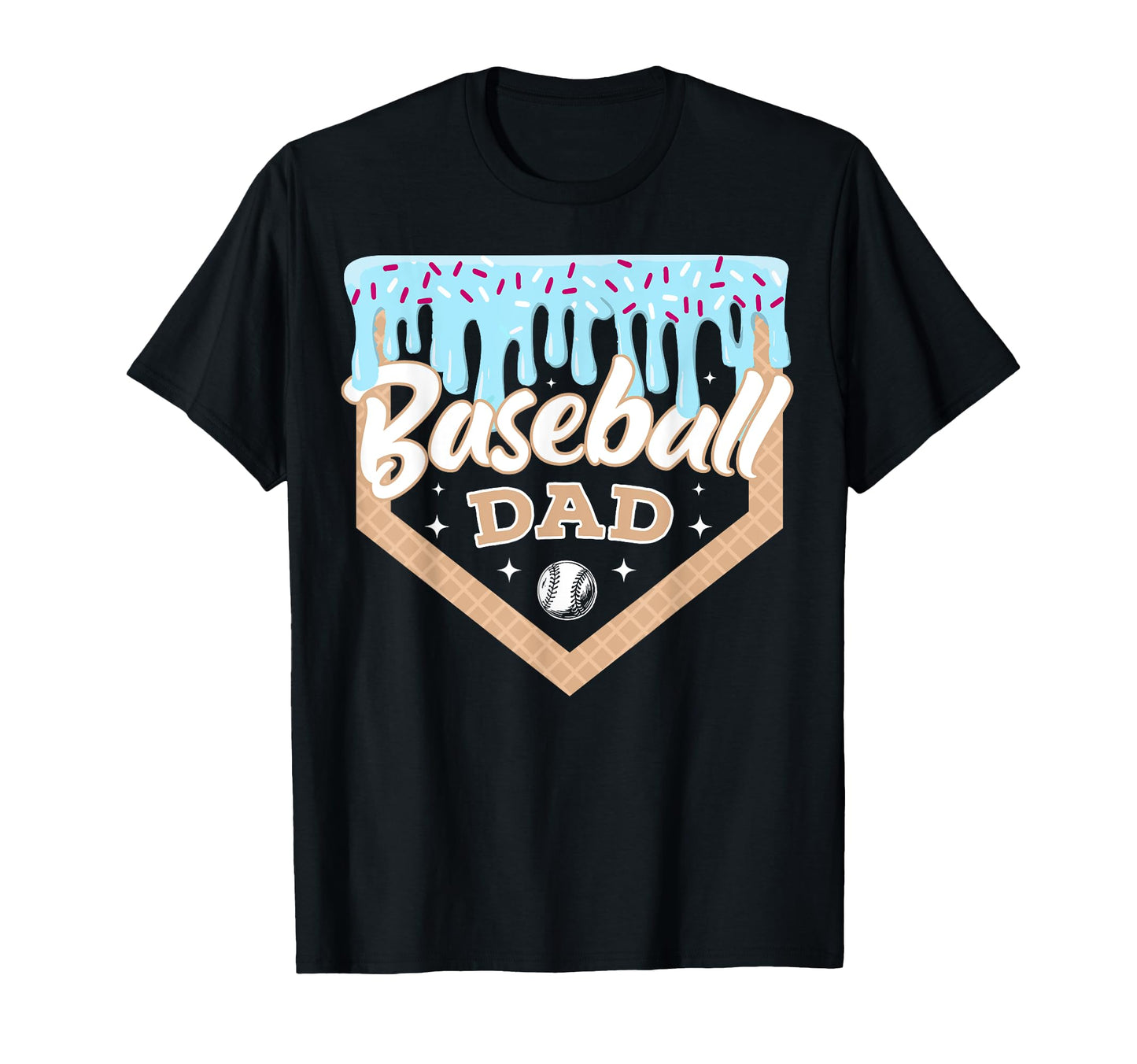 Baseball Drip Dad Ice Cream Home T-Shirt - Casual Everyday Wear for Adults - T-Shirt, Sweatshirt, Hoodie