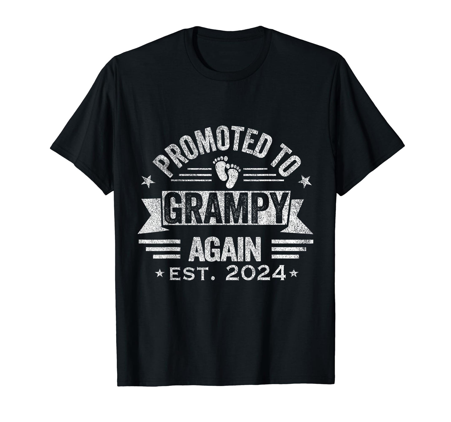 Promoted To Grampy Again 2024 Grandpa T-Shirt - Unique Graphic Men Women - T-Shirt, Sweatshirt, Hoodie