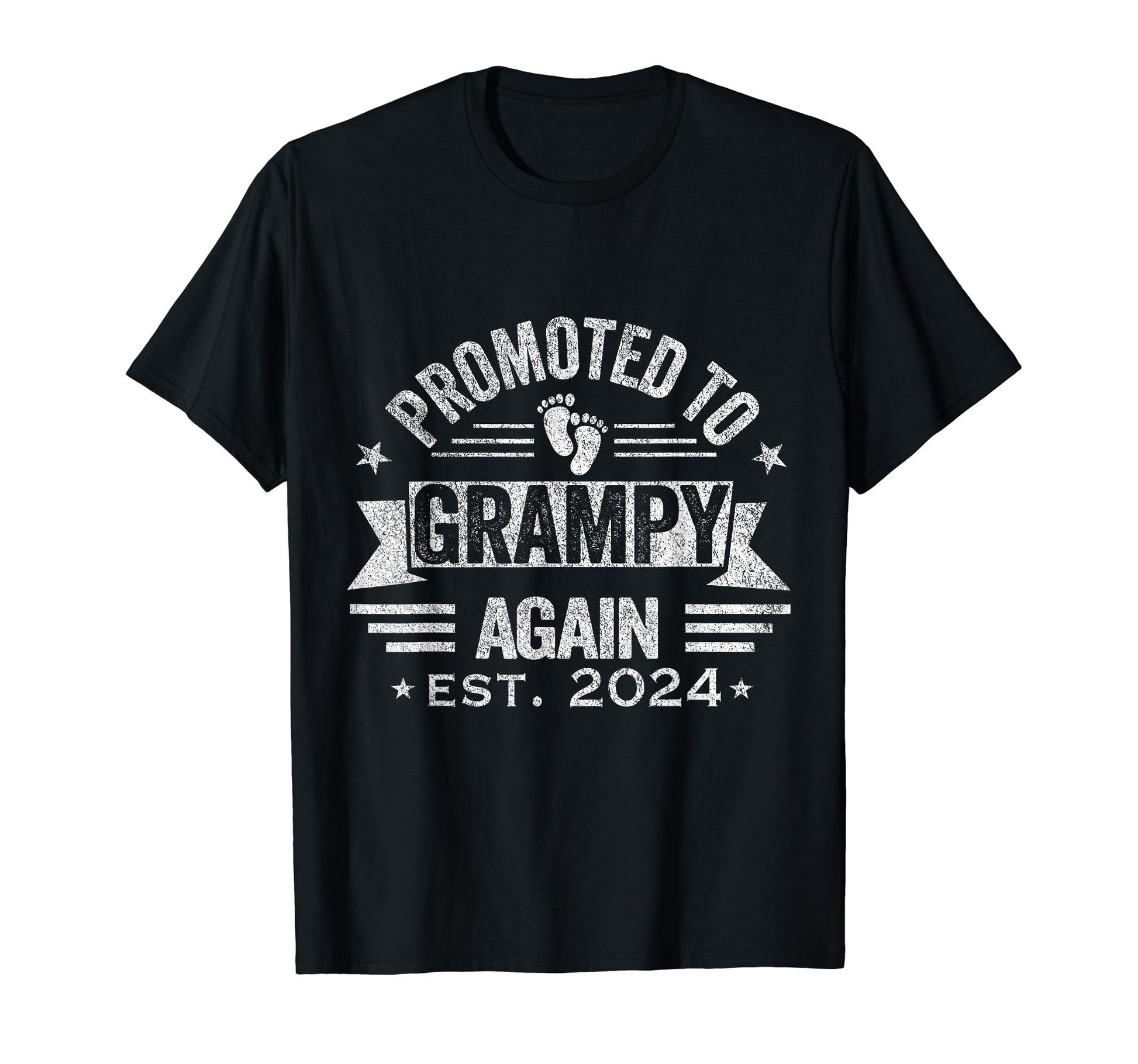 Promoted To Grampy Again 2024 Grandpa T-Shirt - Unique Graphic Men Women - T-Shirt, Sweatshirt, Hoodie