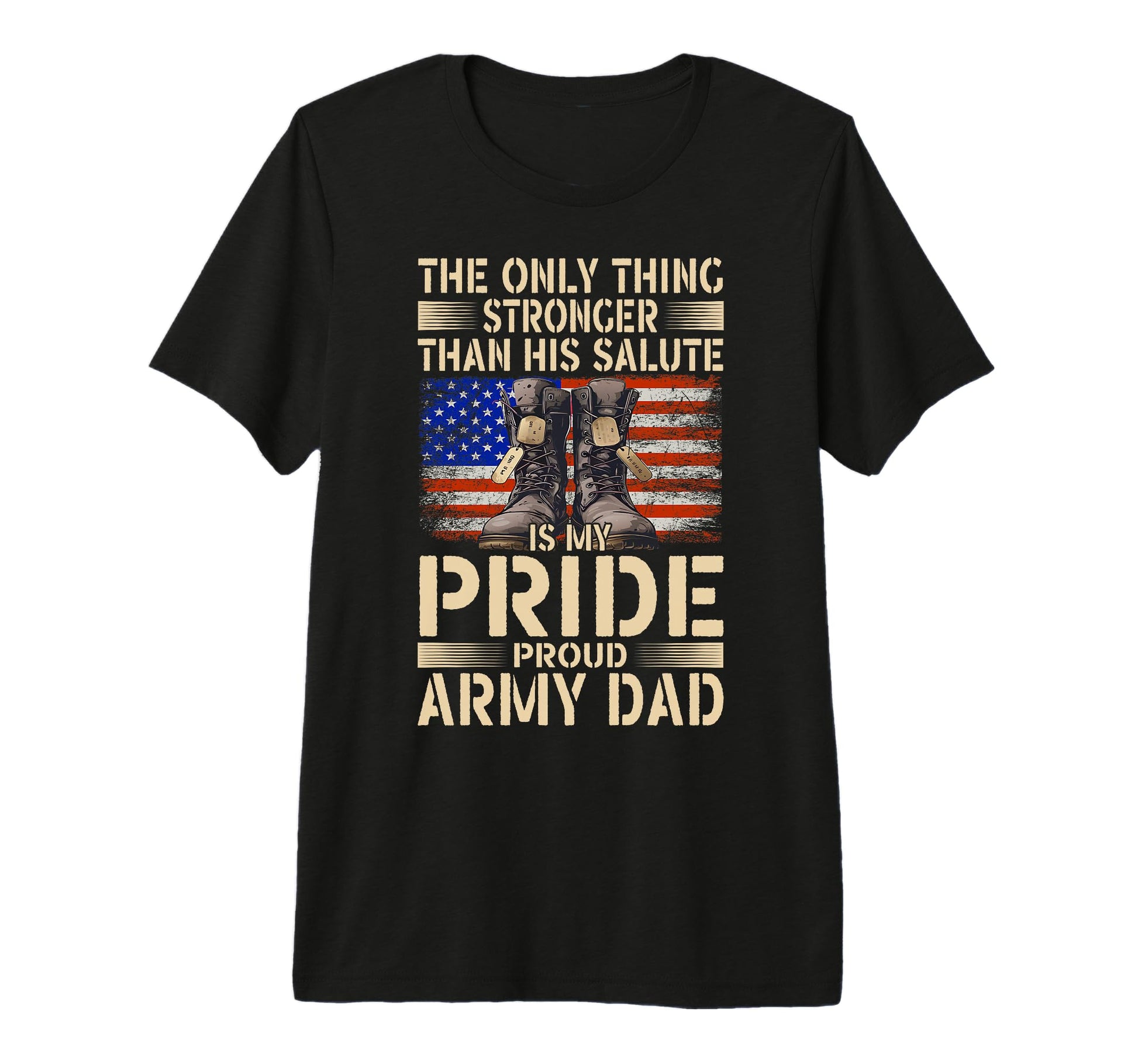 Proud Military Dad American Usa Flag T-Shirt - Streetwear Style for Adults - T-Shirt, Sweatshirt, Hoodie