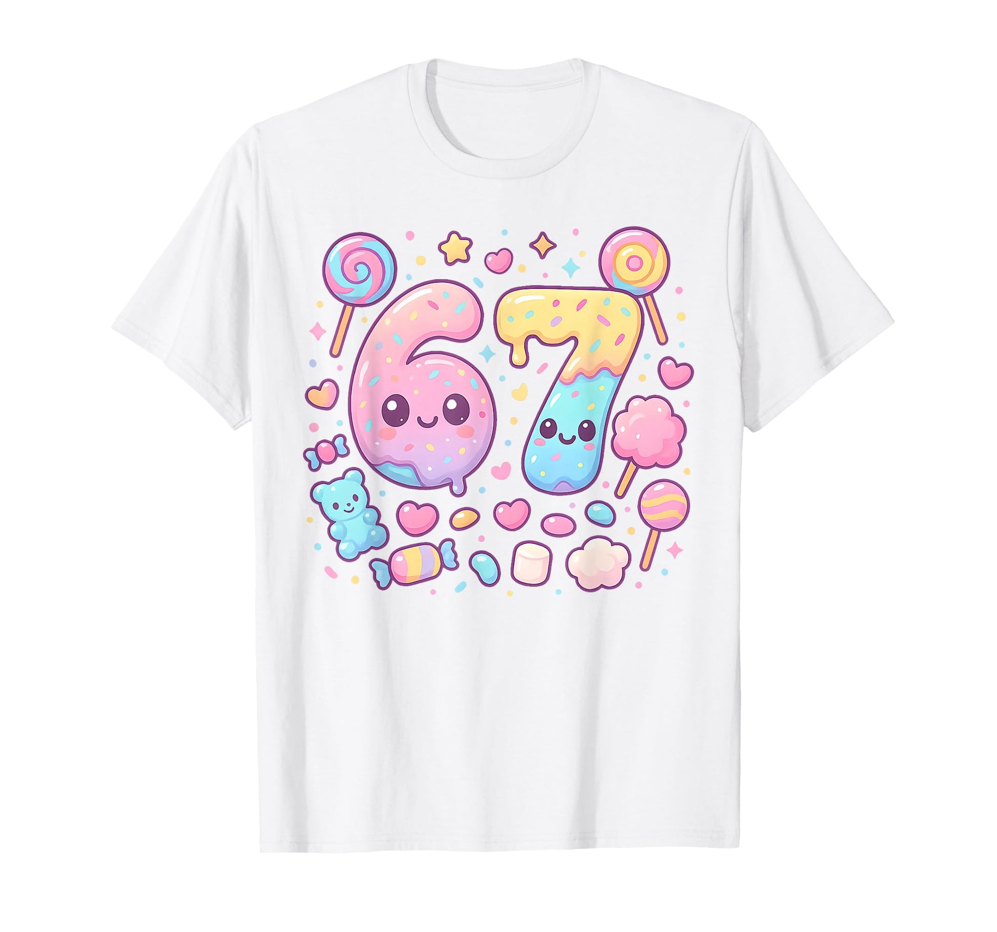 Funny 67 Six Seven Candy 6 7 T-Shirt - Casual Everyday Wear for Adults - T-Shirt, Sweatshirt, Hoodie