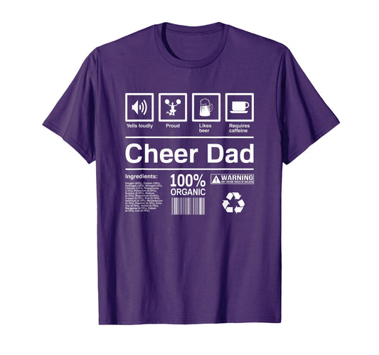 Cheer Dad Funny Cheer Dad Shirts T-Shirt - Graphic Print Unisex - T-Shirt, Sweatshirt, Hoodie