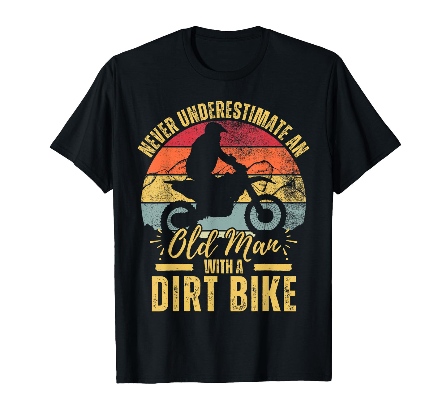 Dirt Bike Art Grandpa Dad Dirtbike Dirt T-Shirt - Graphic Print Unisex - T-Shirt, Sweatshirt, Hoodie