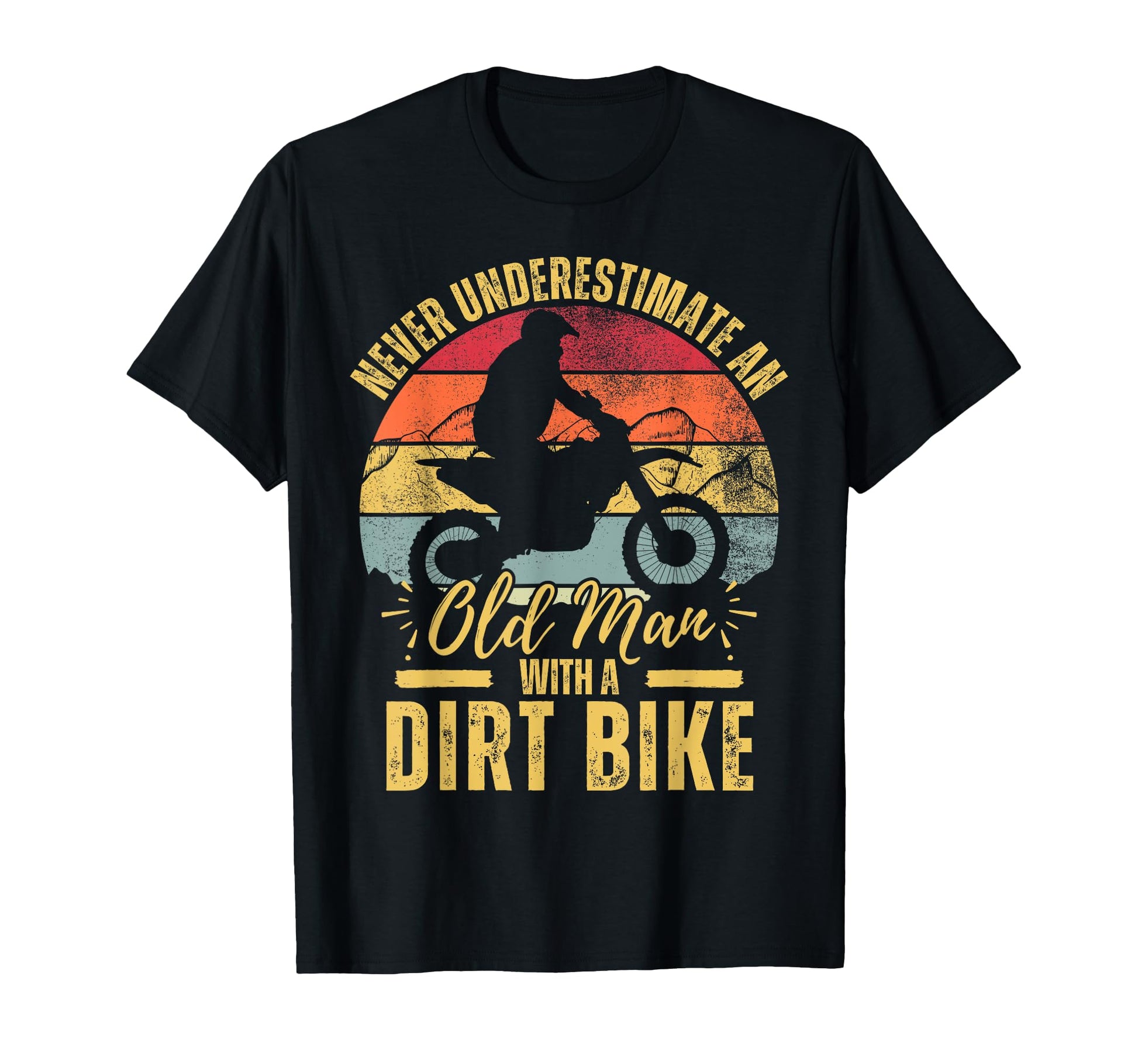 Dirt Bike Art Grandpa Dad Dirtbike Dirt T-Shirt - Graphic Print Unisex - T-Shirt, Sweatshirt, Hoodie