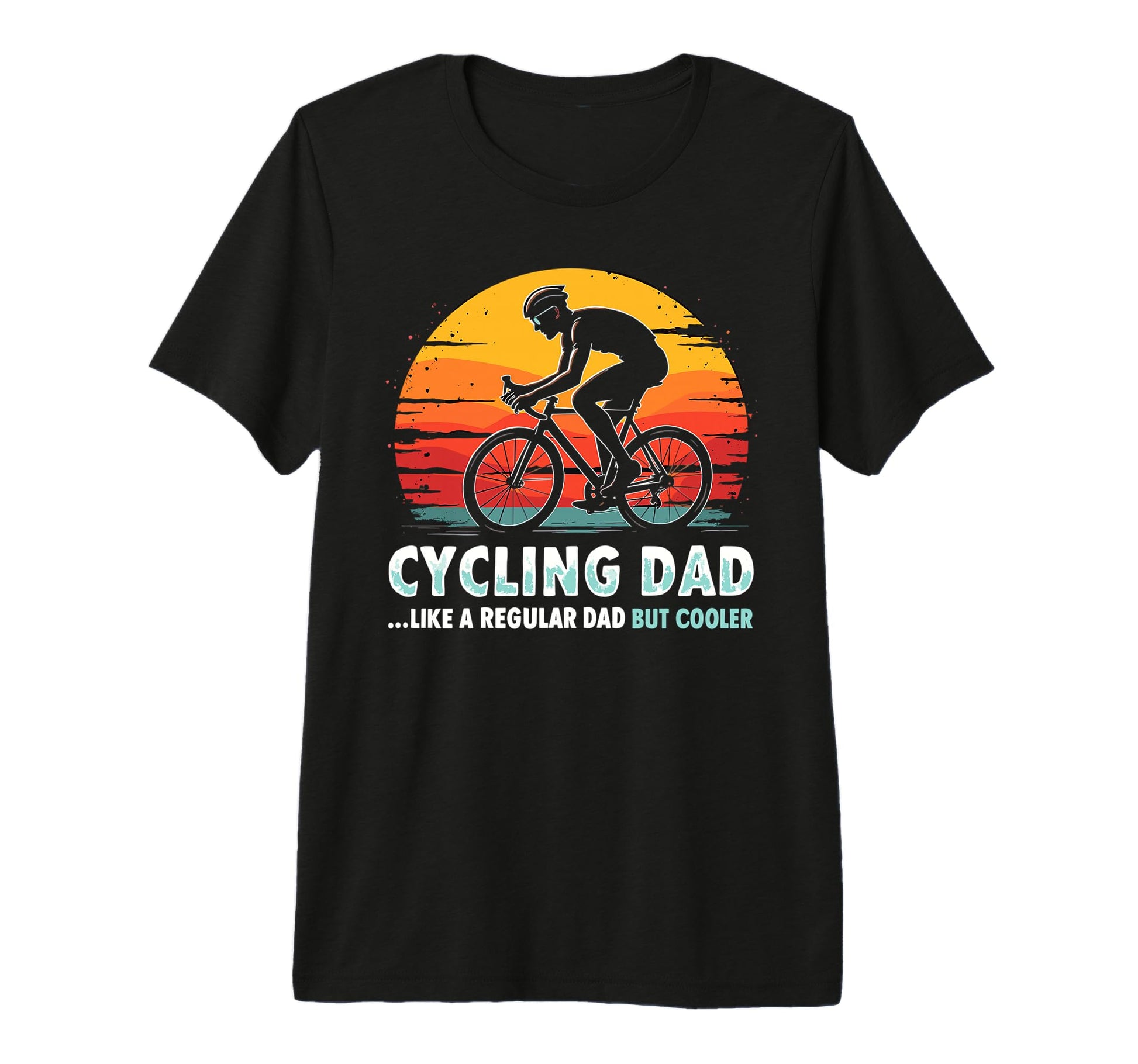 Cycling Dad Racing Bike Cycling T-Shirt - Custom Art Print Men Women - T-Shirt, Sweatshirt, Hoodie