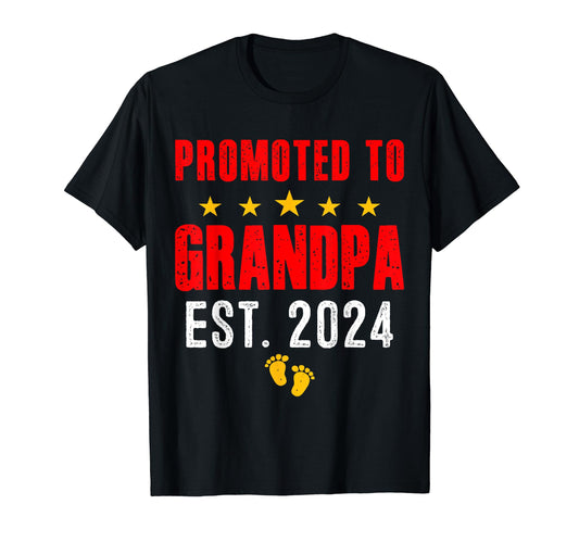 Awesome Promoted To Grandpa Est T-Shirt - Aesthetic Graphic for Adults - T-Shirt, Sweatshirt, Hoodie