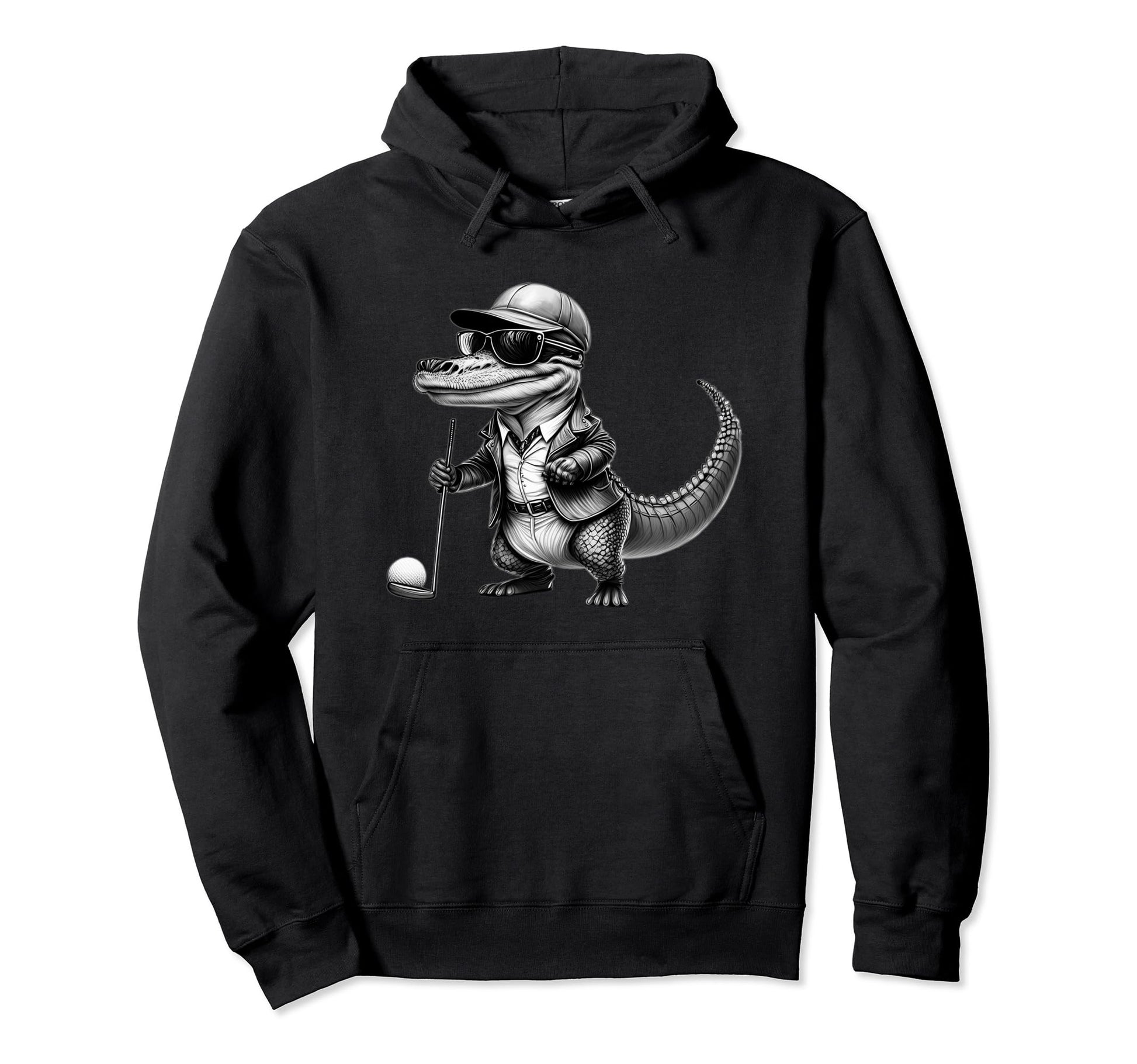 Funny Gator Golf Lovers Alligator Hoodie - Novelty Apparel Men Women - T-Shirt, Sweatshirt, Hoodie