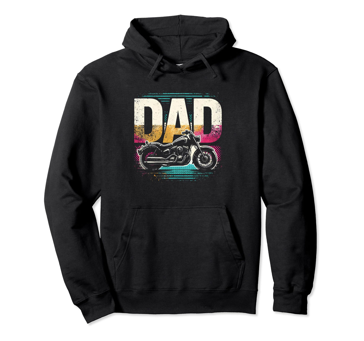 Biker Dad Motorcycle Lover Fathers Day Hoodie - Graphic Print Unisex - T-Shirt, Sweatshirt, Hoodie