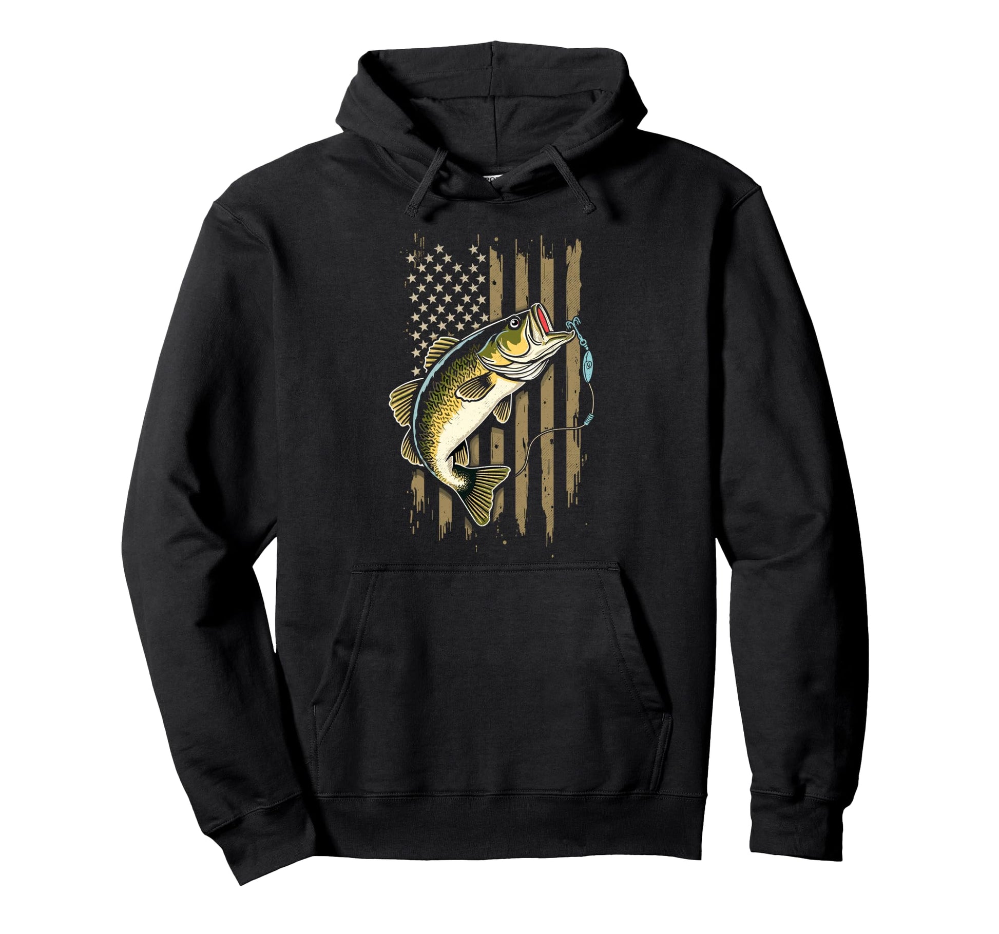 Us American Flag Fishing Lover Fish Hoodie - Streetwear Style Men Women - T-Shirt, Sweatshirt, Hoodie