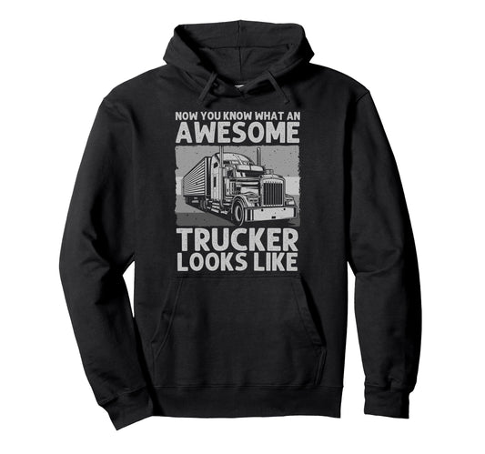 Best Truck Driver Art Dad Trucking Cdl Hoodie - Trendy Graphic Unisex - T-Shirt, Sweatshirt, Hoodie