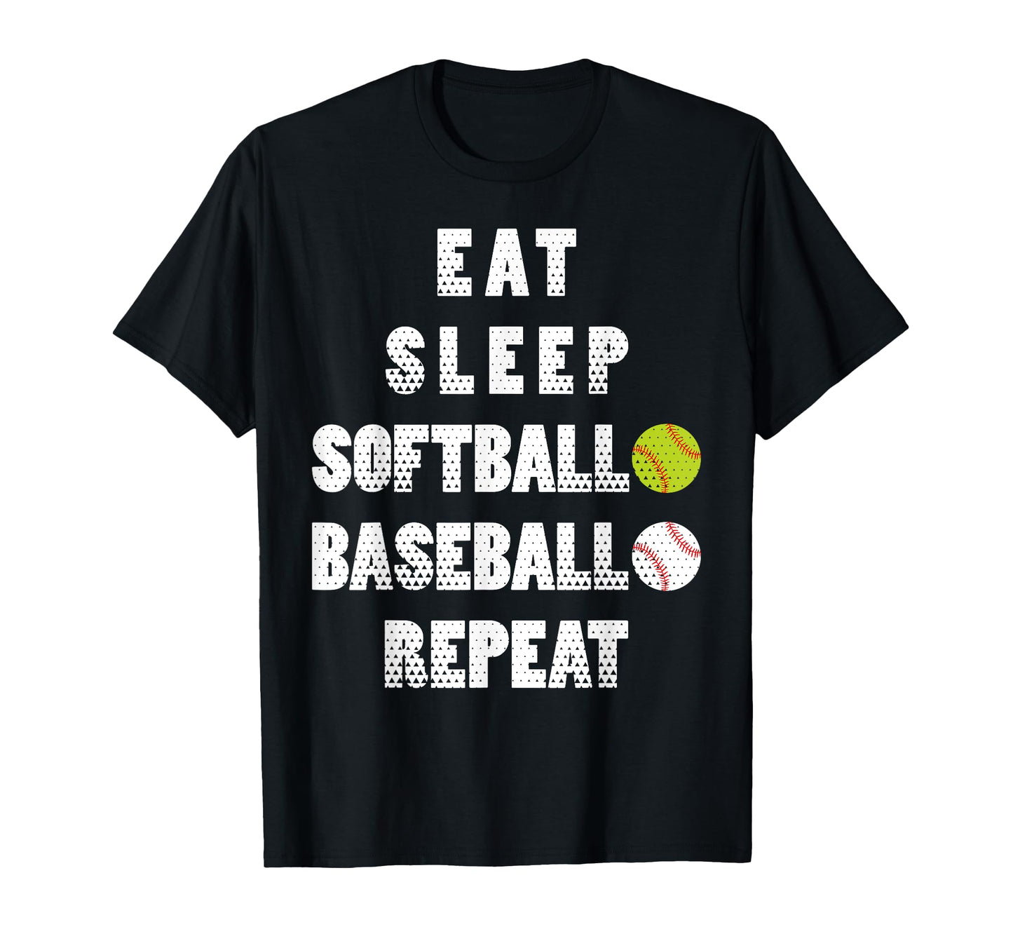 Softball Baseball Repeat Ball Mom Dad T-Shirt - Custom Art Print Unisex - T-Shirt, Sweatshirt, Hoodie