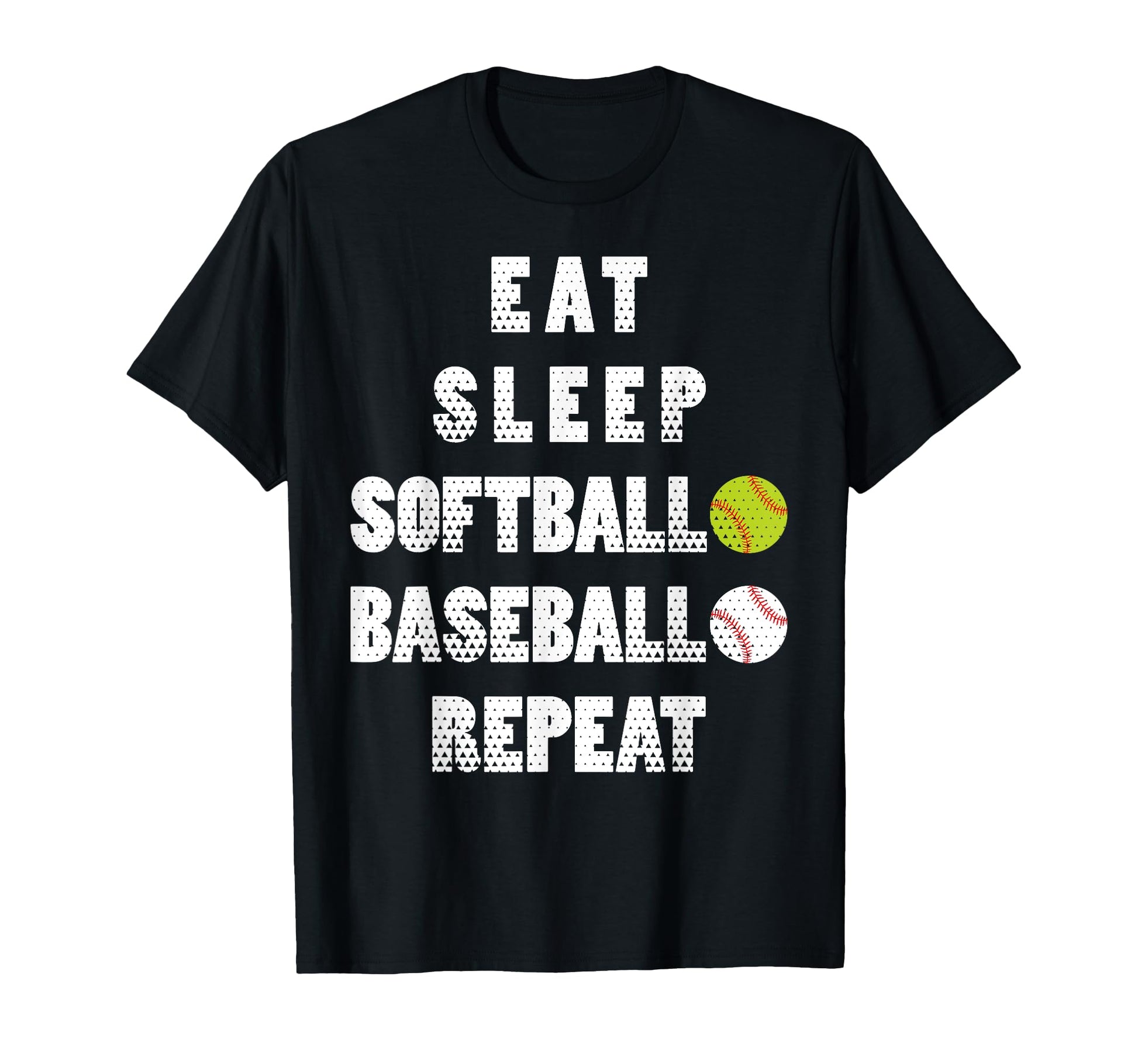 Softball Baseball Repeat Ball Mom Dad T-Shirt - Custom Art Print Unisex - T-Shirt, Sweatshirt, Hoodie