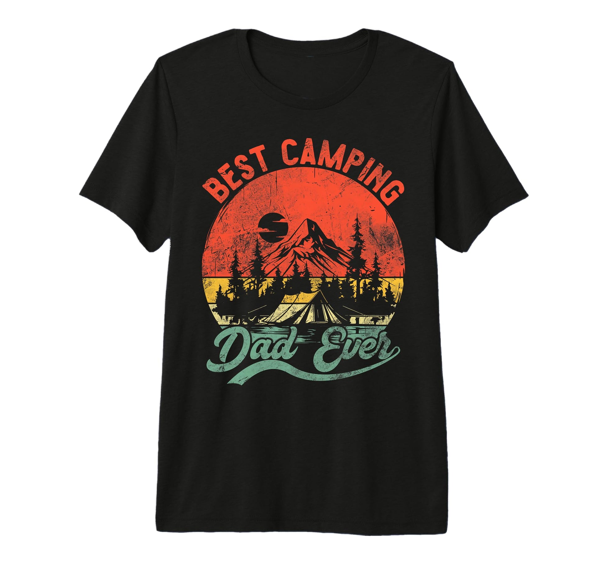 Funny Best Camping Dad Ever Fathers T-Shirt - Custom Art Print Men Women - T-Shirt, Sweatshirt, Hoodie