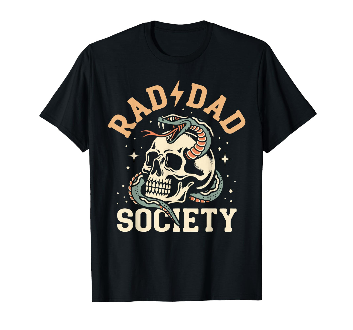 Rad Daddy Society Skull Snake Traditional T-Shirt - Graphic Print Unisex - T-Shirt, Sweatshirt, Hoodie