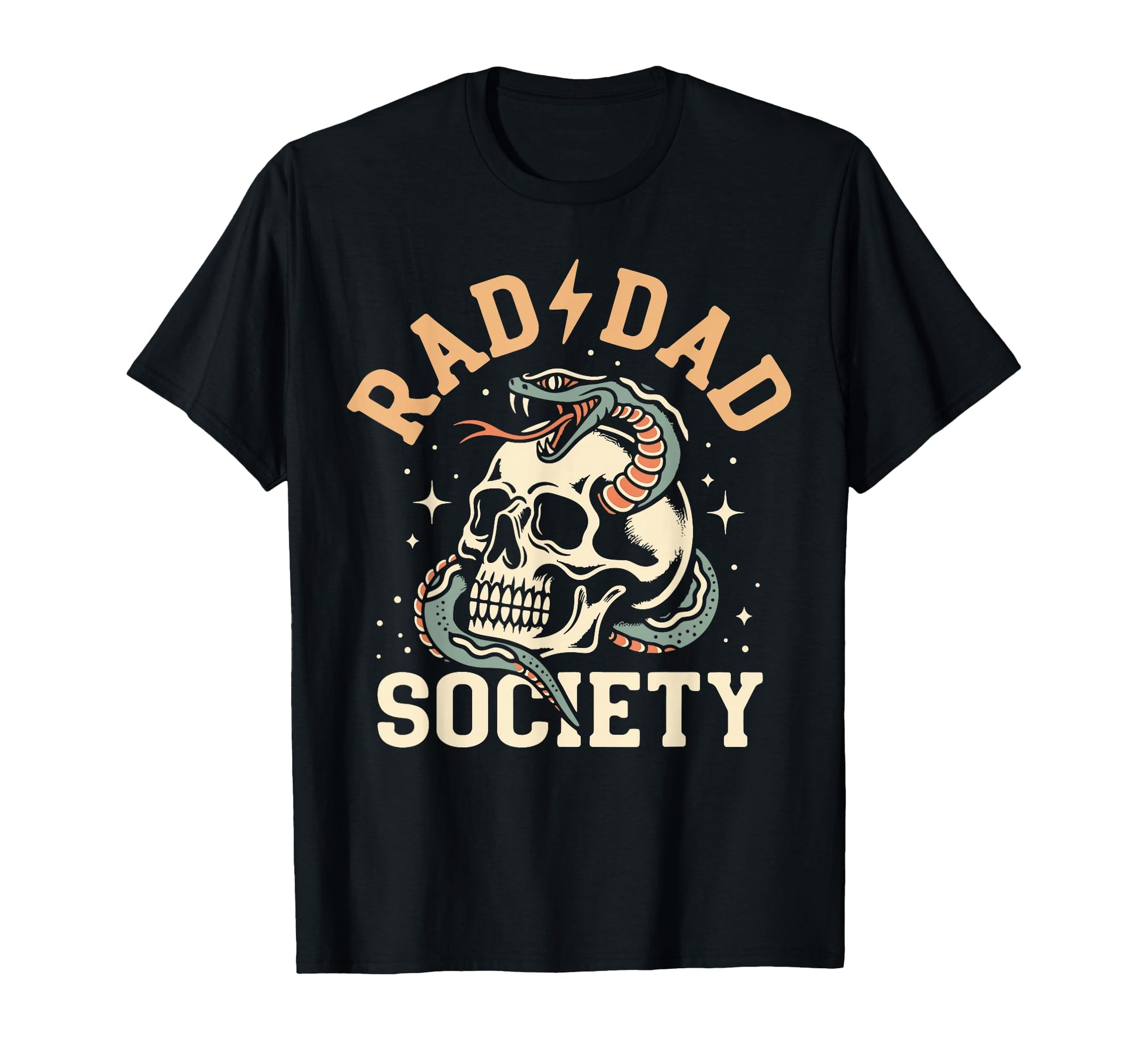 Rad Daddy Society Skull Snake Traditional T-Shirt - Graphic Print Unisex - T-Shirt, Sweatshirt, Hoodie