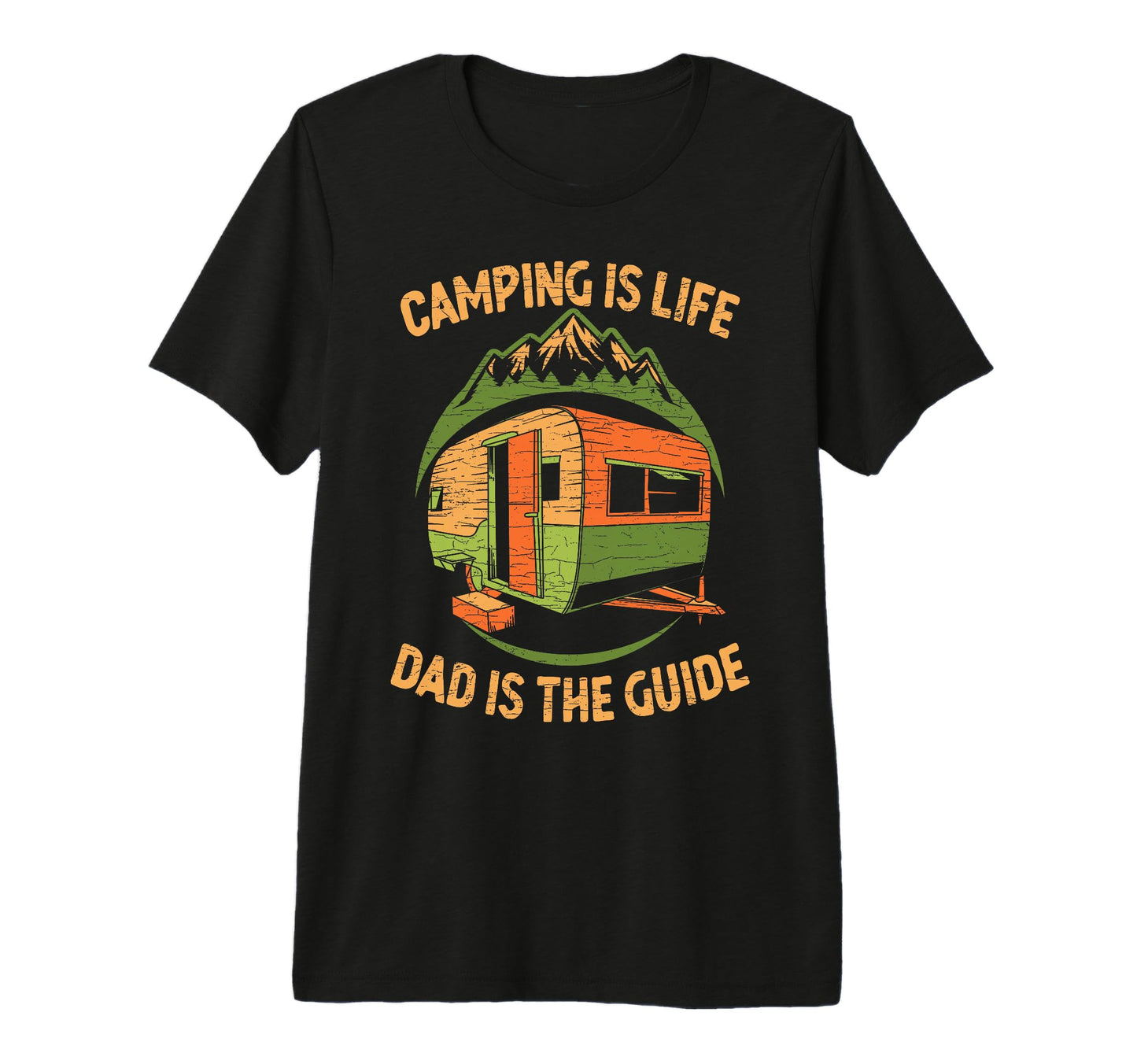Mens Camp Dad Camping Tri Blend T-Shirt - Novelty Apparel Men Women - T-Shirt, Sweatshirt, Hoodie