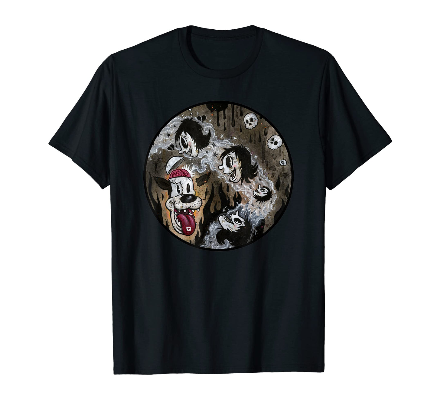 Big Bad Wolf Horror Cartoon Animation Pop T-Shirt - Graphic Print Unisex - T-Shirt, Sweatshirt, Hoodie