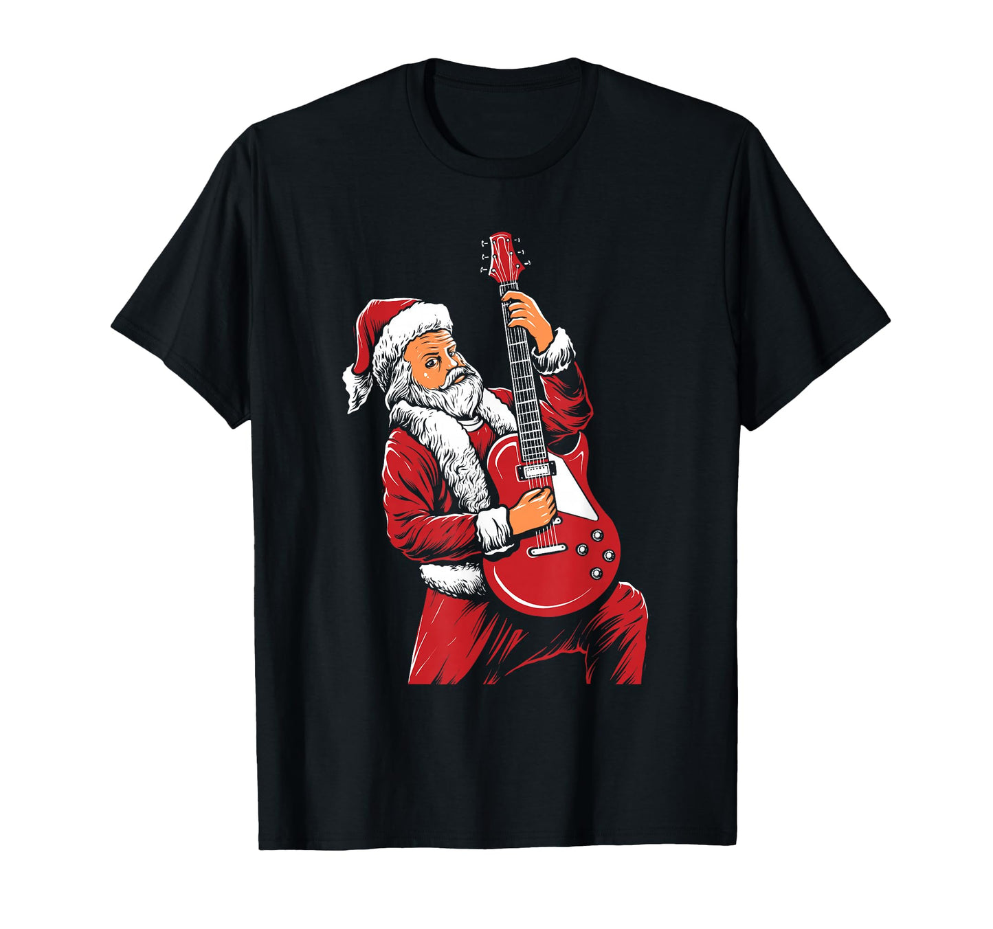 Santa Playing Guitar Pajama Musician T-Shirt - Streetwear Style Unisex - T-Shirt, Sweatshirt, Hoodie