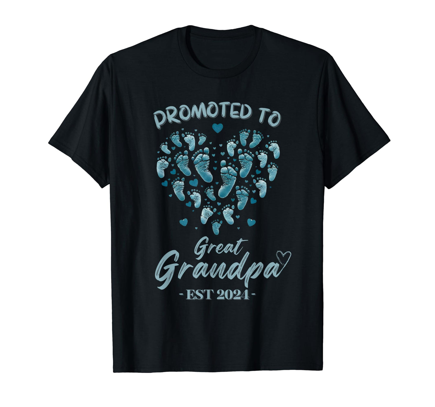 Promoted To Great Grandpa Est 2024 T-Shirt - Aesthetic Graphic for Adults - T-Shirt, Sweatshirt, Hoodie