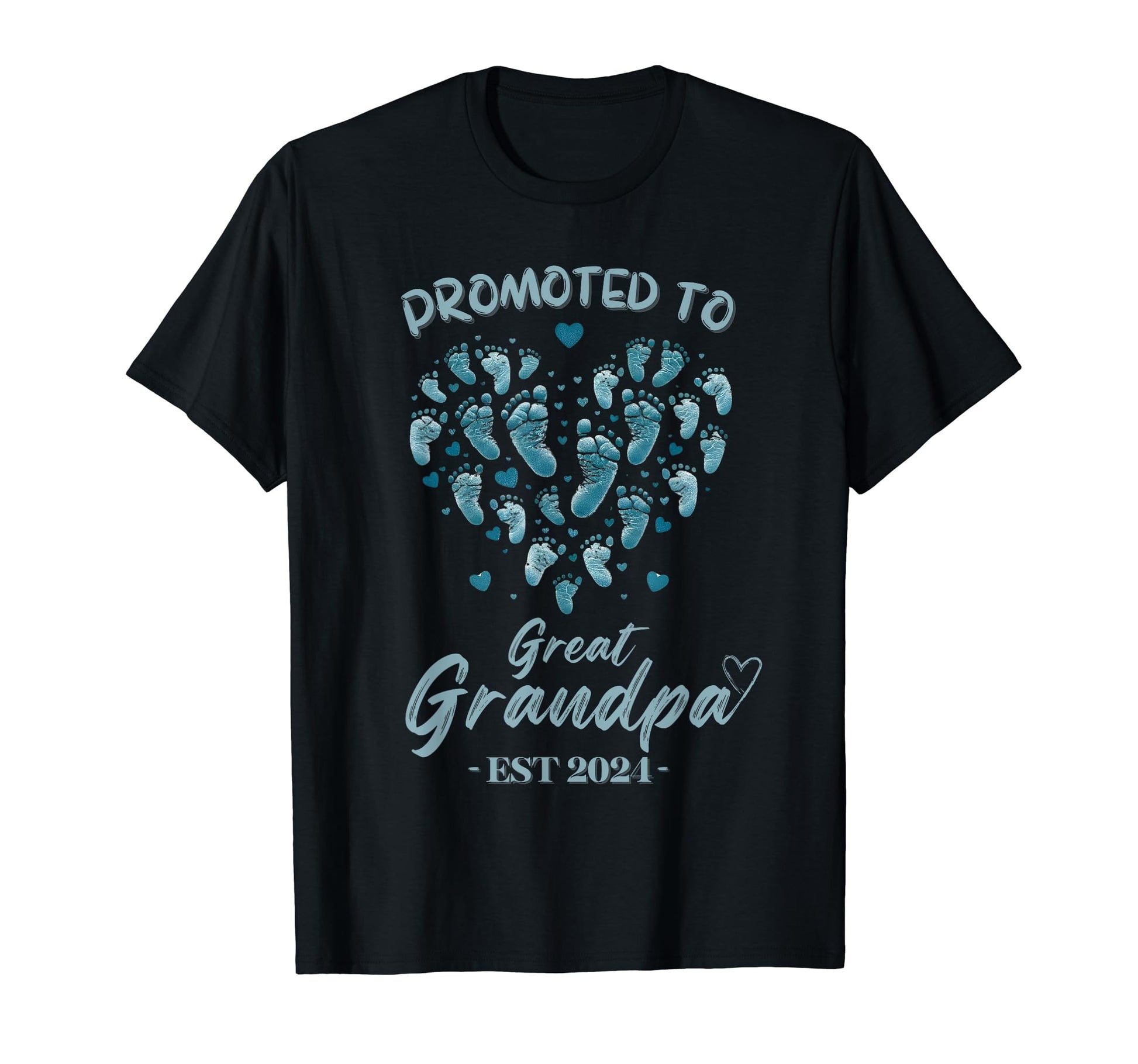 Promoted To Great Grandpa Est 2024 T-Shirt - Aesthetic Graphic for Adults - T-Shirt, Sweatshirt, Hoodie
