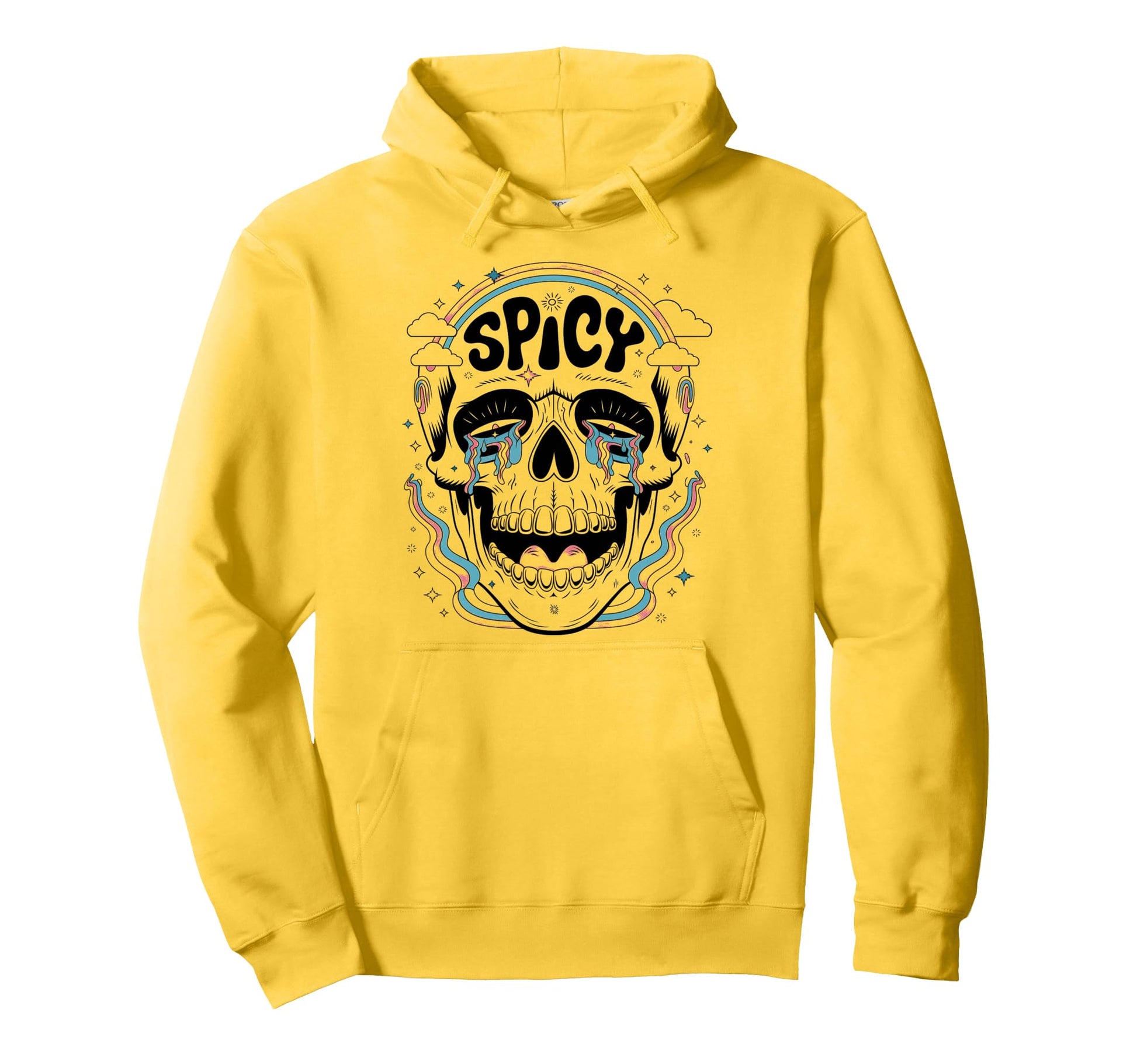 Gothic Skeleton Meme Face Spicy Hoodie - Casual Everyday Wear for Adults - T-Shirt, Sweatshirt, Hoodie