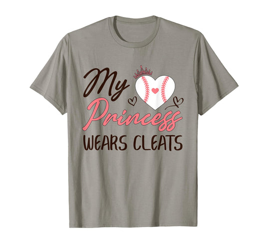 Baseball Mom Dad My Princess Wears T-Shirt - Graphic Print for Adults - T-Shirt, Sweatshirt, Hoodie