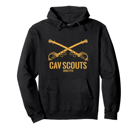 Cavalry Scouts Since 1775 Military Hoodie - Minimalist Print Men Women - T-Shirt, Sweatshirt, Hoodie
