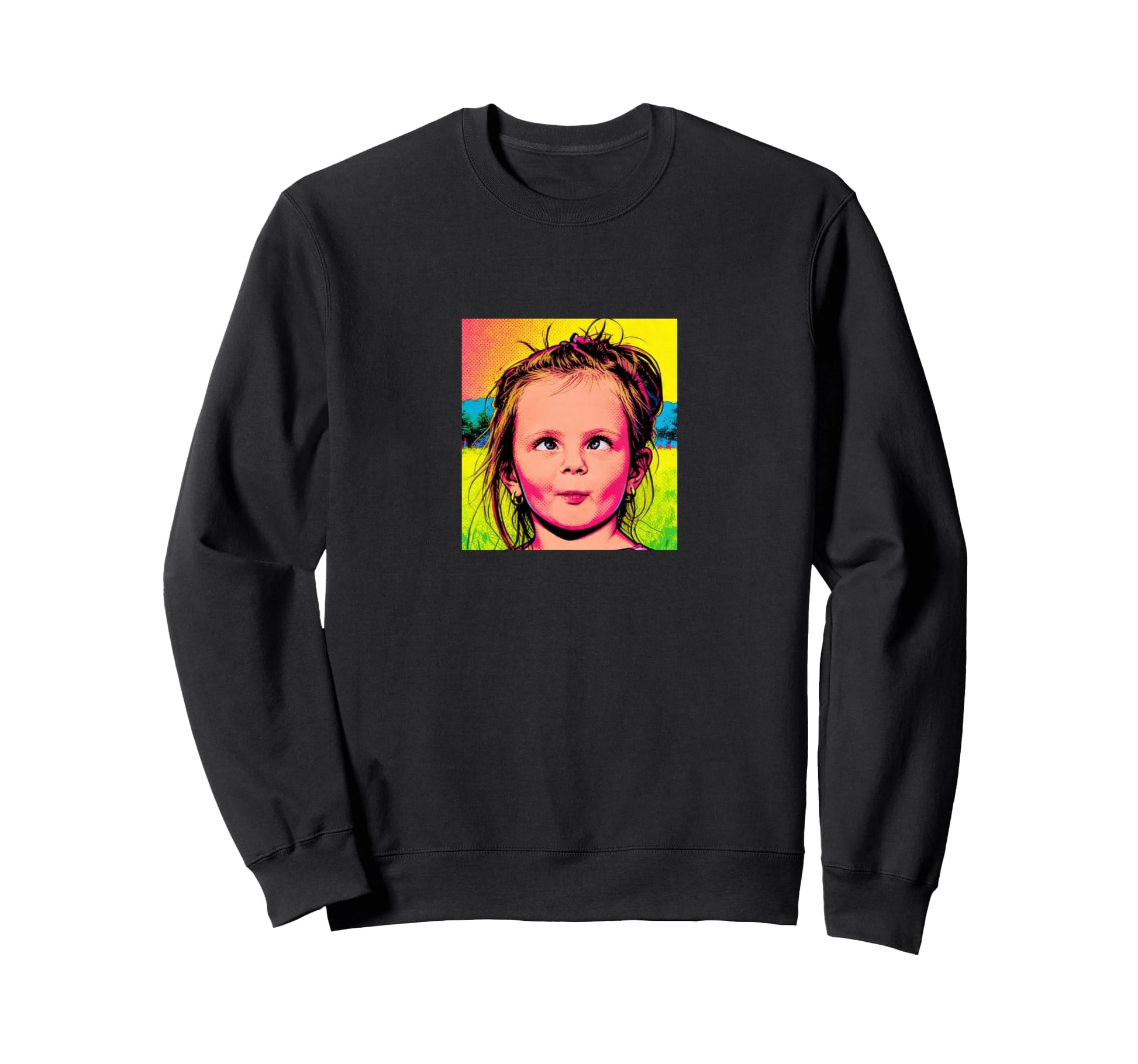 Pop Art Portrait Crazy Sweatshirt - Trendy Graphic Unisex - T-Shirt, Sweatshirt, Hoodie