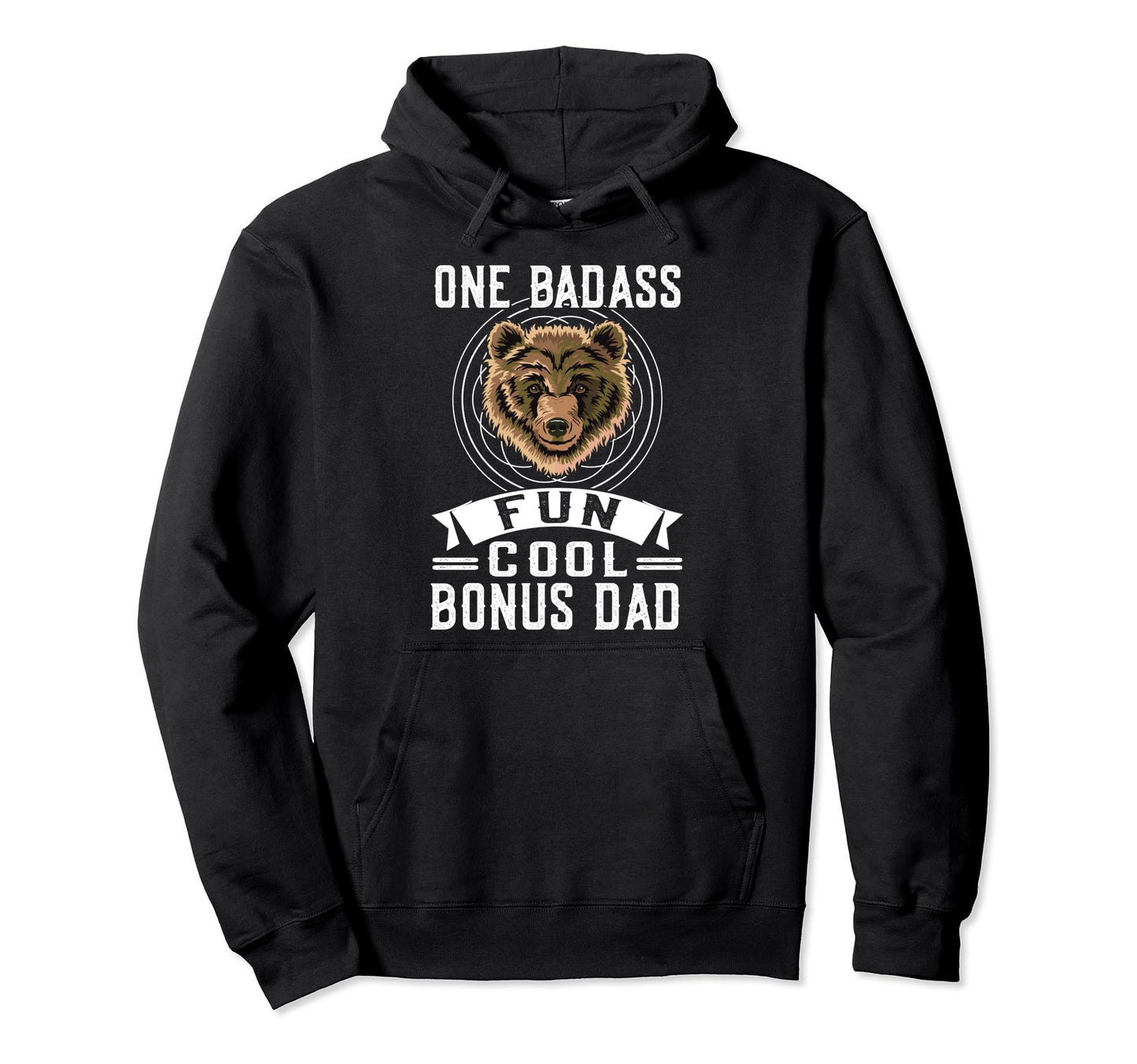 One Fun Bonus Dad Step Father Hoodie - Graphic Print for Adults - T-Shirt, Sweatshirt, Hoodie