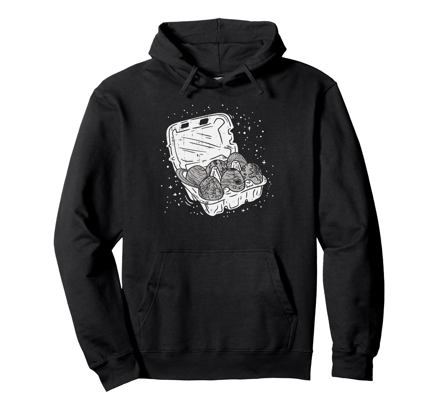 Galaxy Egg Planets Astronaut Tray Hoodie - Streetwear Style for Adults - T-Shirt, Sweatshirt, Hoodie