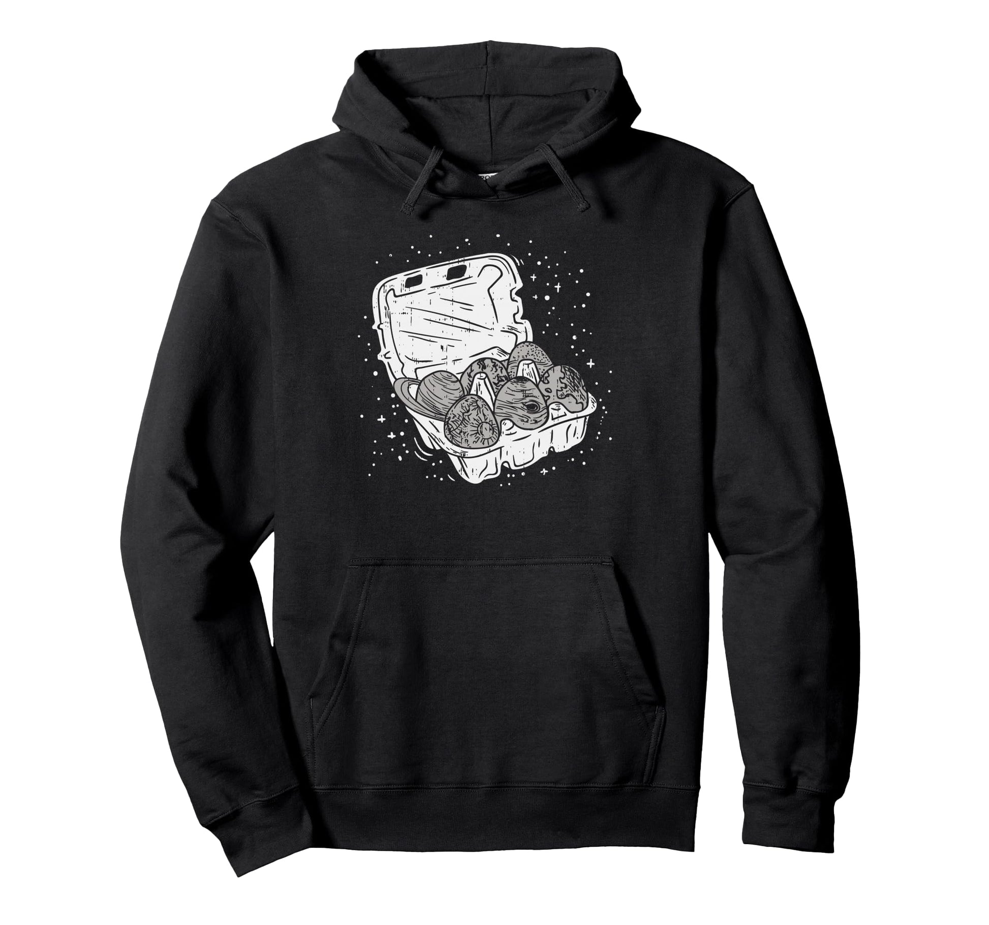 Galaxy Egg Planets Astronaut Tray Hoodie - Streetwear Style for Adults - T-Shirt, Sweatshirt, Hoodie
