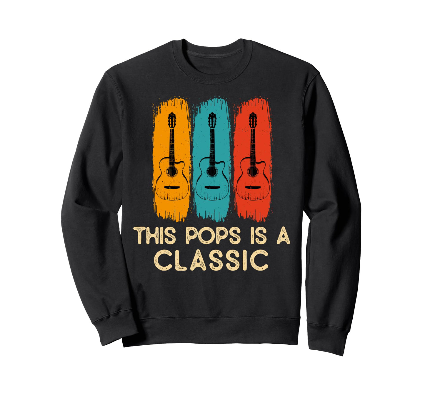 This Pops Is Guitar Fathers Day Sweatshirt - Trendy Graphic for Adults - T-Shirt, Sweatshirt, Hoodie