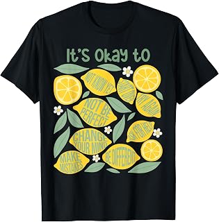 Cute Lemon Back to School Teacher It's Okay to Make Mistakes T-Shirt Unisex T-shirt, Sweatshirt, Hoodie, Long Sleeve Tee - T-Shirt, Sweatshirt, Hoodie