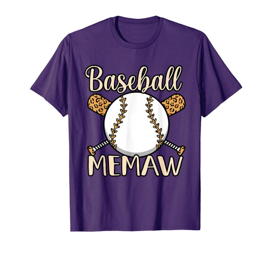 Baseball Memaw Sports Player Lover Coach T-Shirt - Graphic Print Men Women - T-Shirt, Sweatshirt, Hoodie