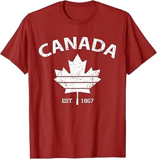 Canada Est 1867 Maple Leaf Flag Patriotic Canadian Men Women T-Shirt Unisex T-shirt, Sweatshirt, Hoodie, Long Sleeve Tee - T-Shirt, Sweatshirt, Hoodie