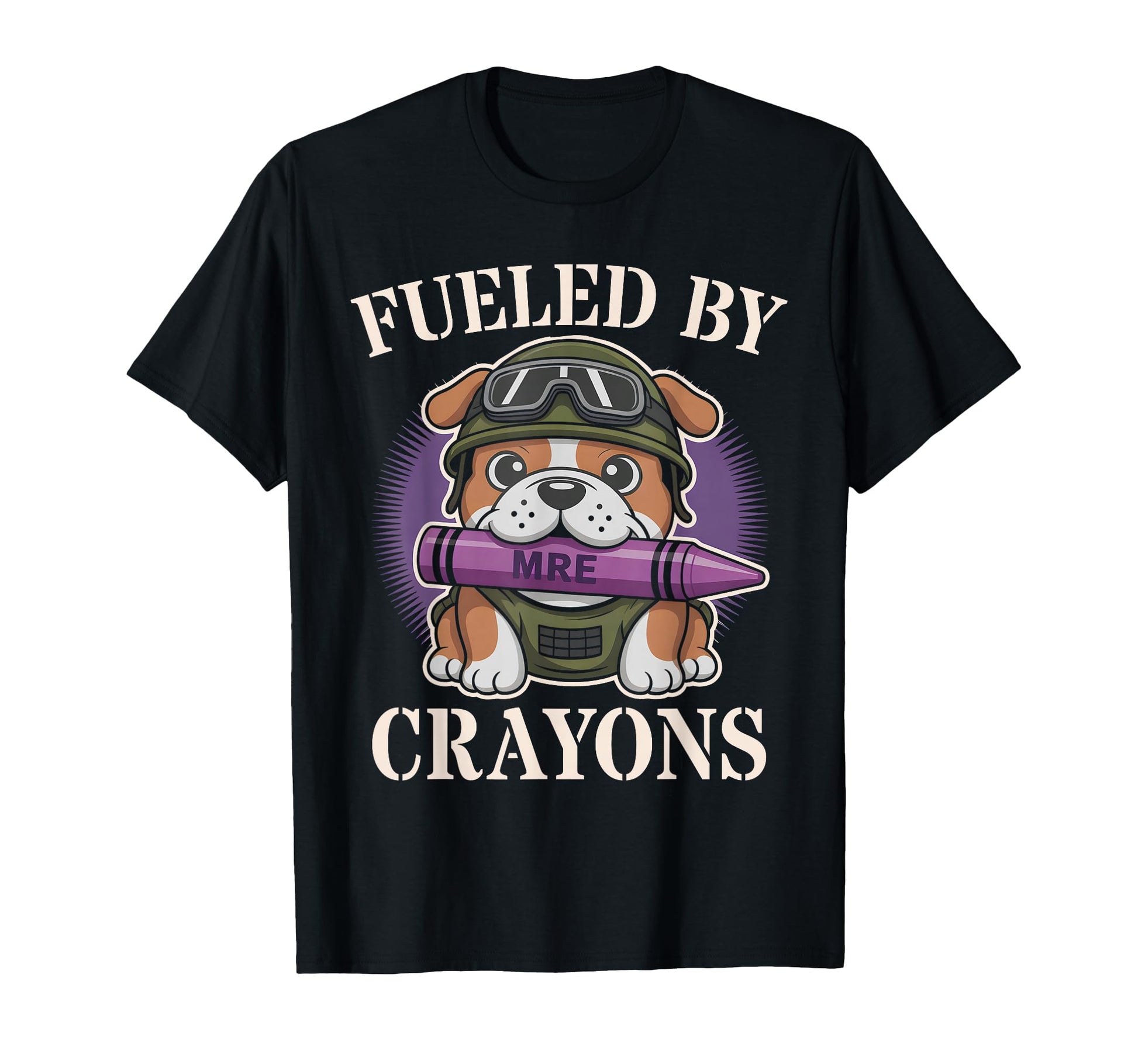 Sarcastic Fueled Crayons Bulldog T-Shirt - Aesthetic Graphic for Adults - T-Shirt, Sweatshirt, Hoodie