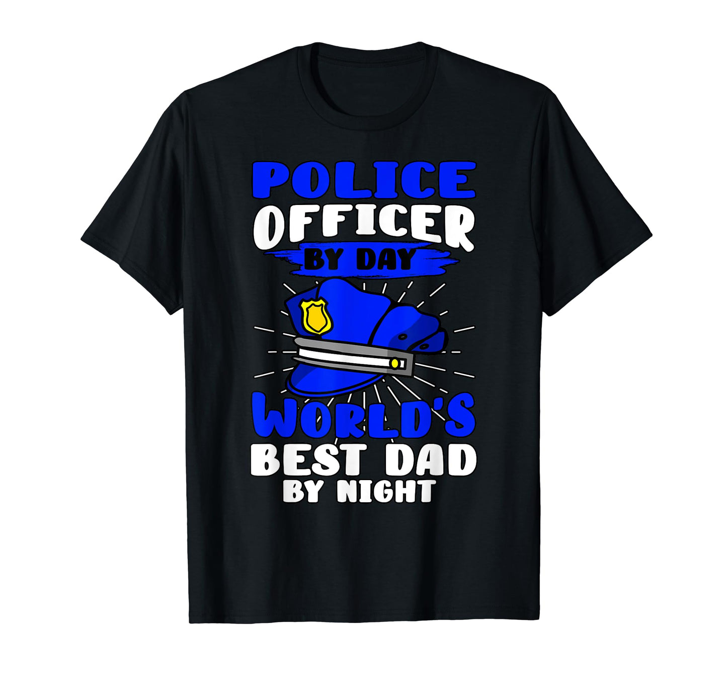Police Officer Dad Fathers Day Daddy T-Shirt - Minimalist Print for Adults - T-Shirt, Sweatshirt, Hoodie