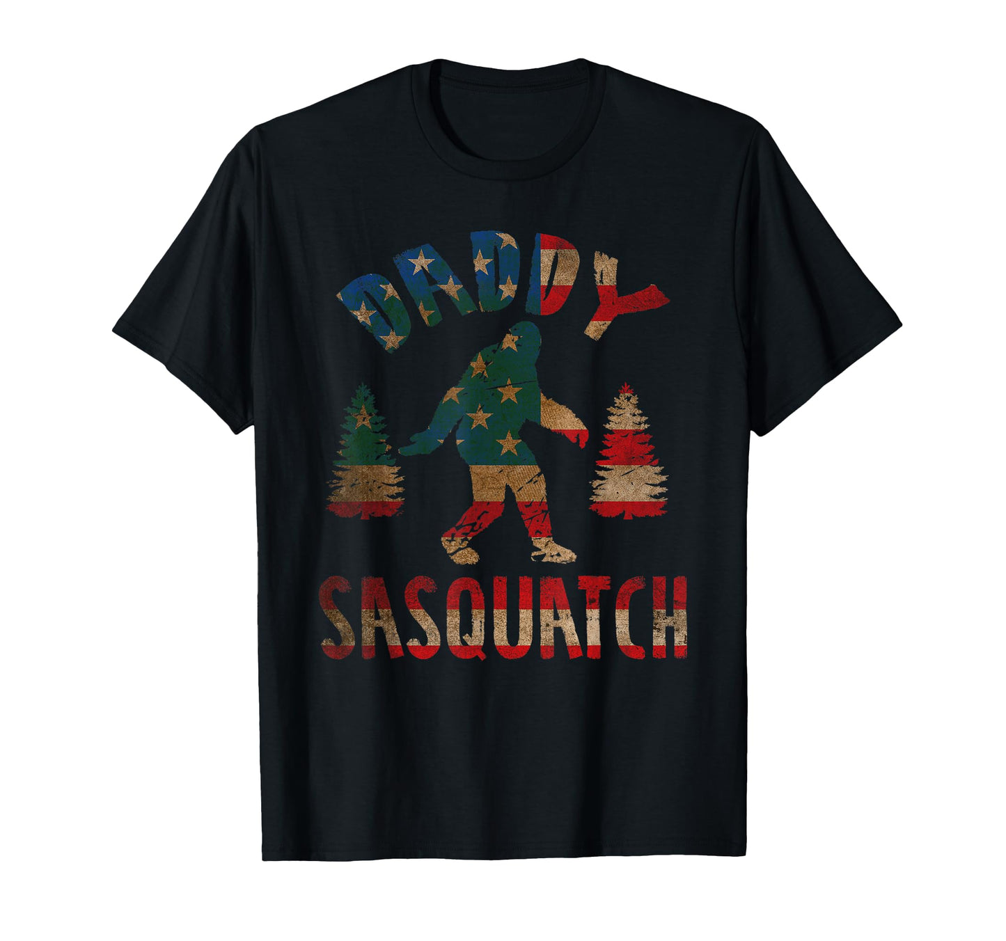 Daddy Sasquatch 4Th July Fathers Day T-Shirt - Unique Graphic Men Women - T-Shirt, Sweatshirt, Hoodie