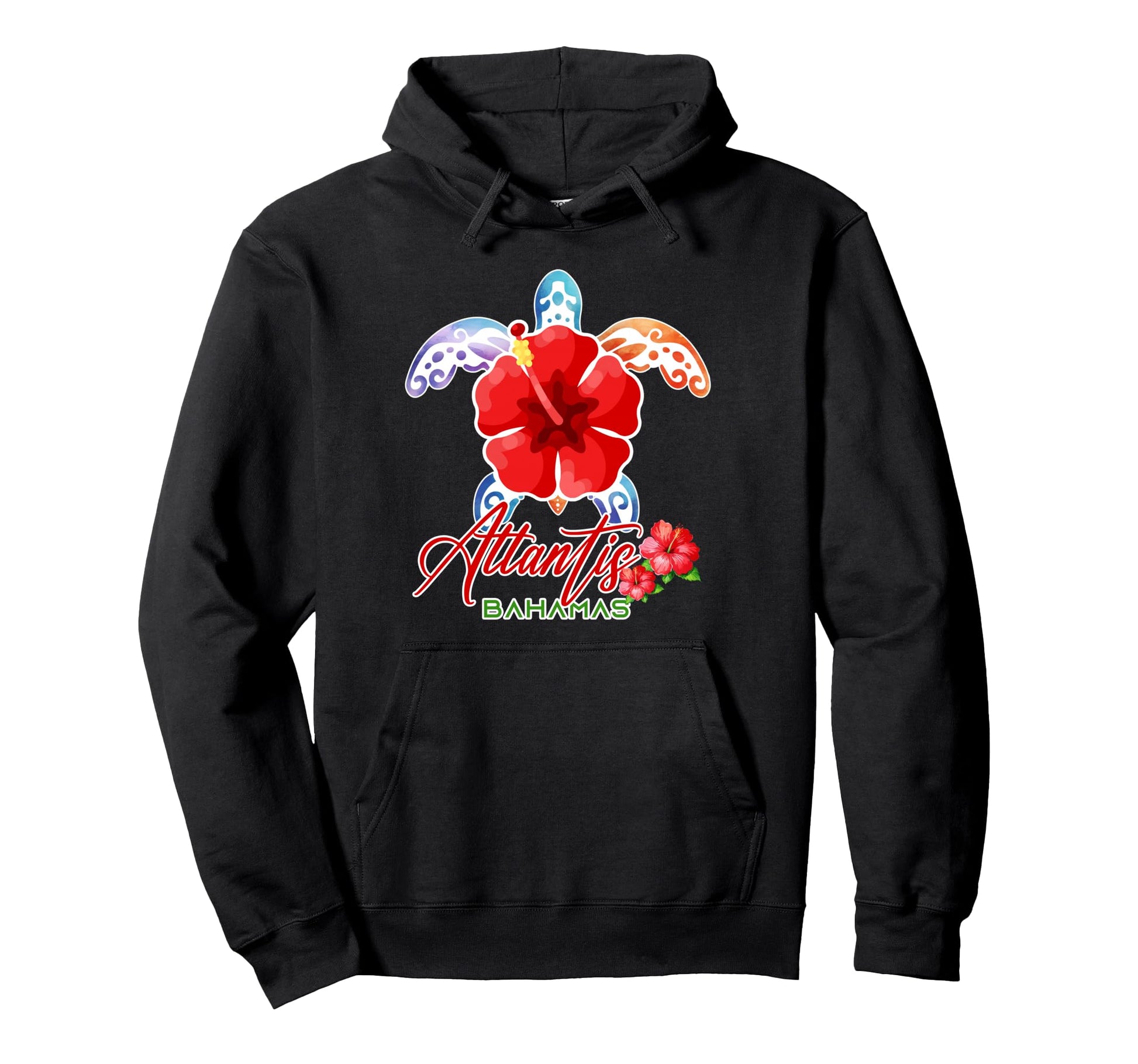 Atlantis Sea Turtle Tropical Bahamas Hoodie - Unique Graphic Men Women - T-Shirt, Sweatshirt, Hoodie